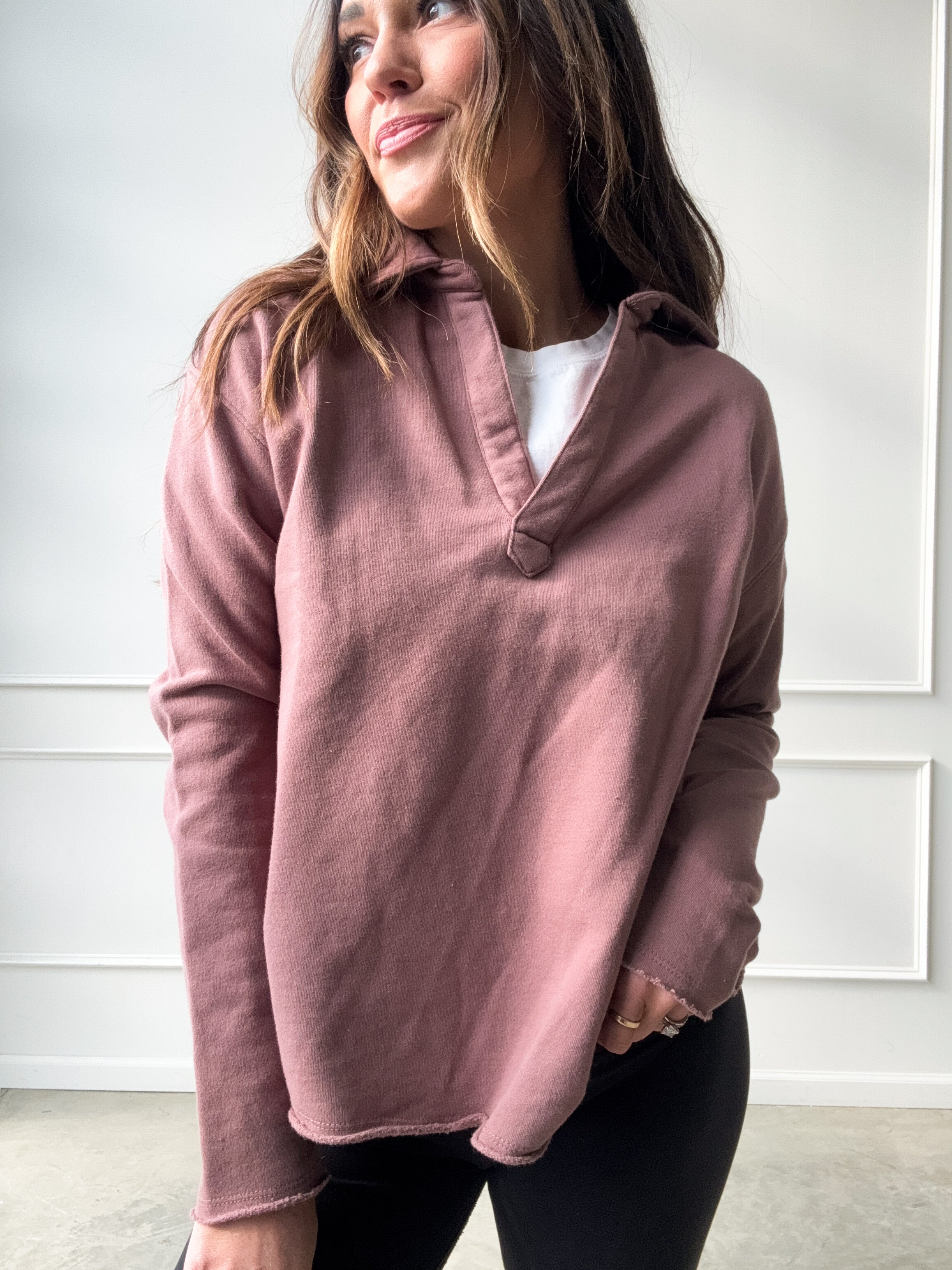 Rose Taupe Lightweight Pullover | Elegant Women's Fashion by coolavocek