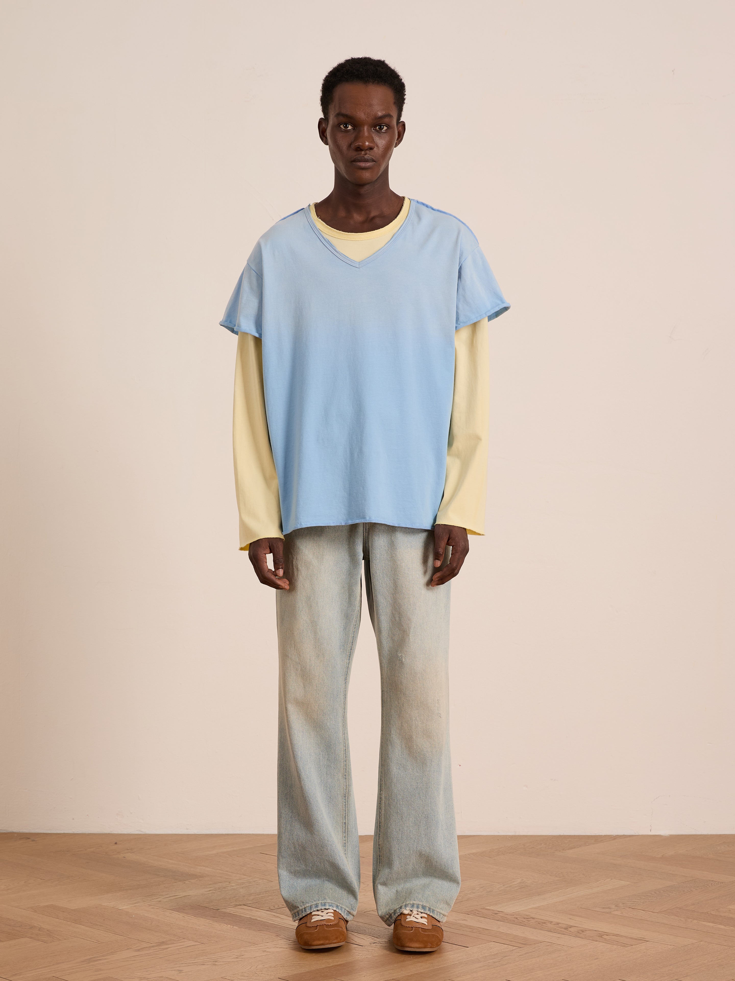 Double Layer LS Tee | Modern Menswear by yycbvcnbmmnbm
