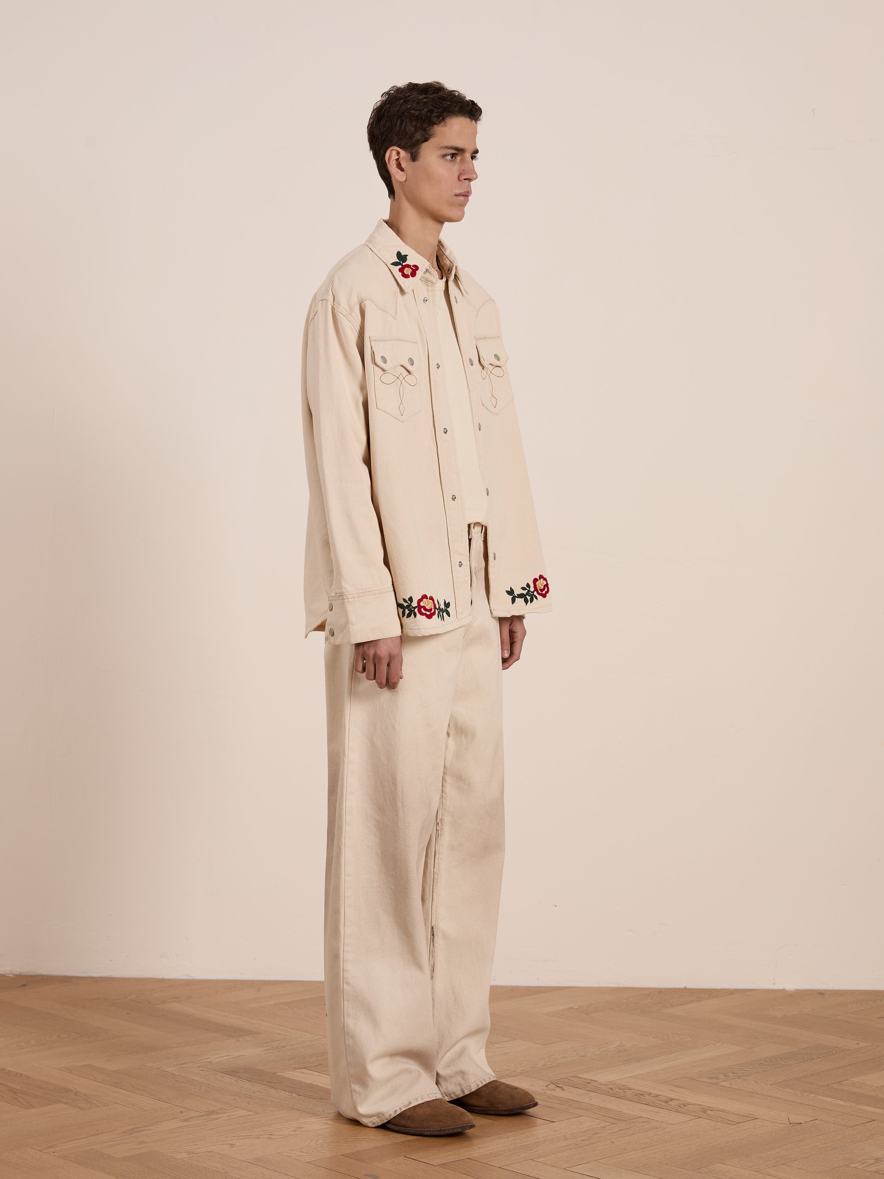 Western Floral Denim Shirt | Modern Menswear by yycbvcnbmmnbm