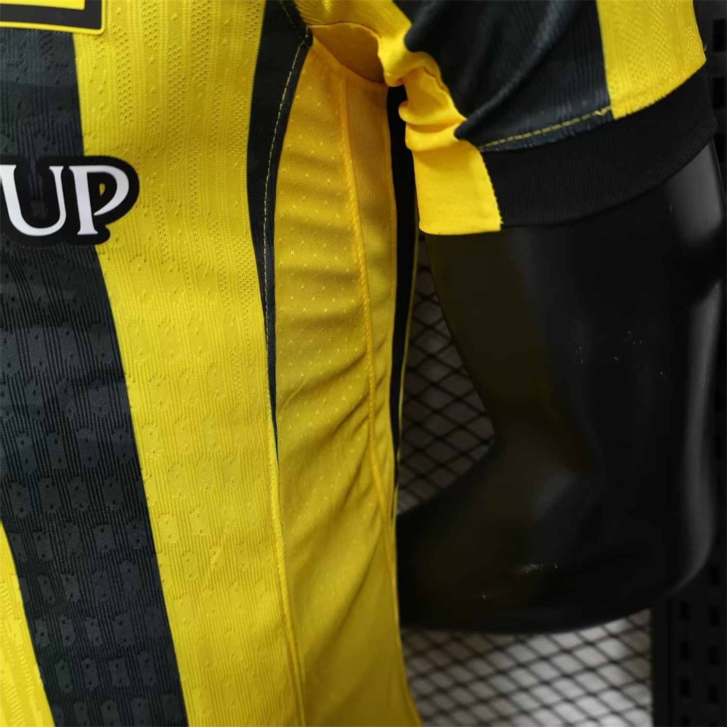 AlphaJersey-Al Ittihad Jeddah United 25-26 Home Yellow New Sponsors Jersey - Player Version
