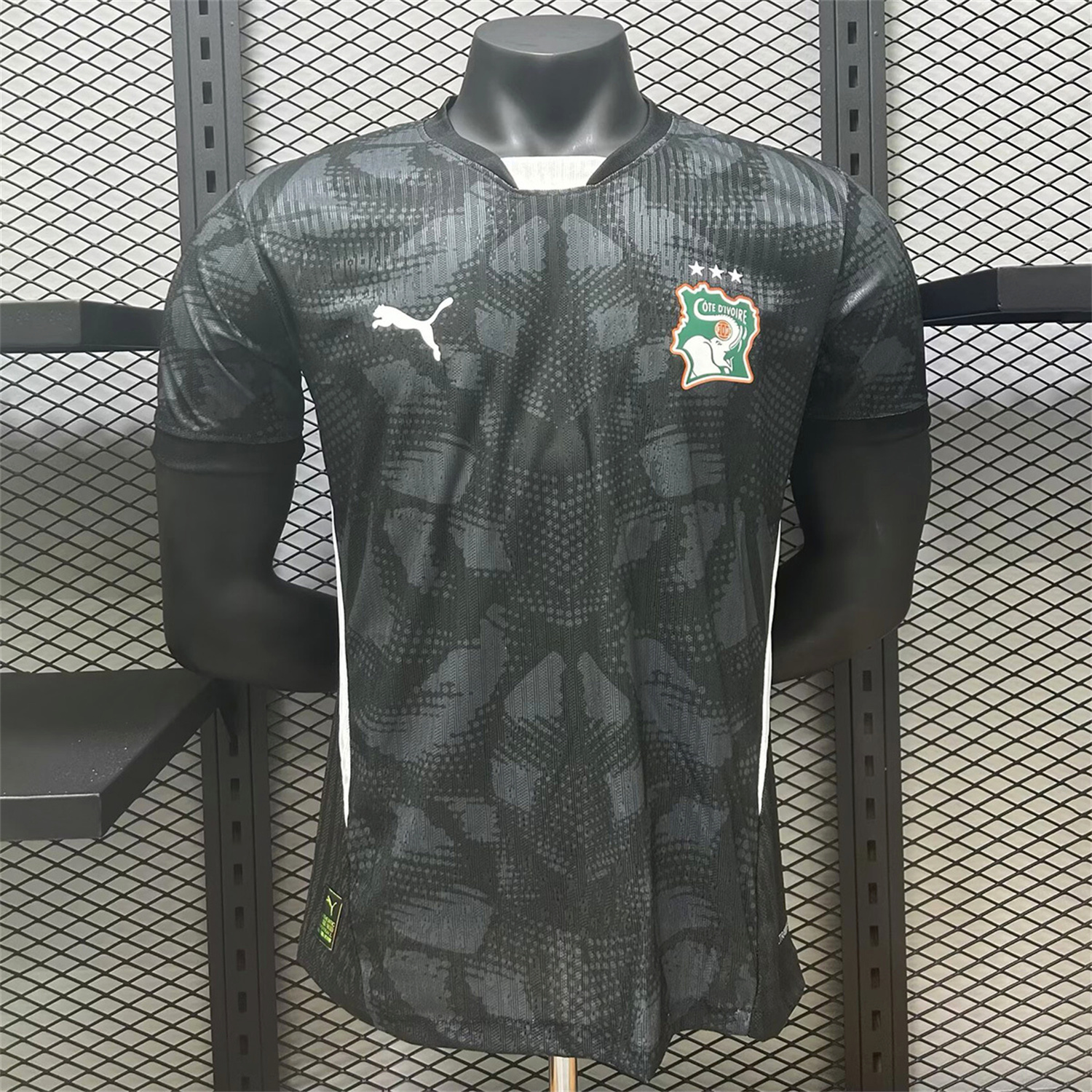 AlphaJersey-Ivory Coast 25-26 Goalkeeper Black Jersey - Player Version