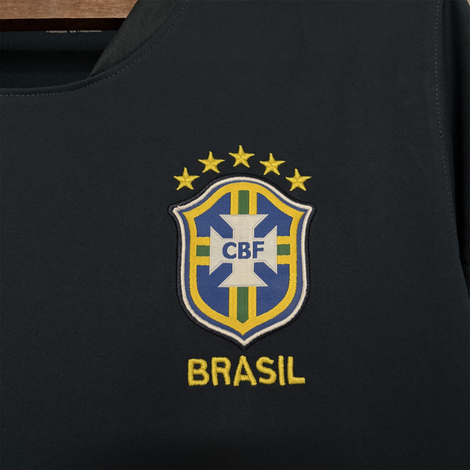 AlphaJersey-Brazil 2026 Dark Blue Training Jersey - Fans Version
