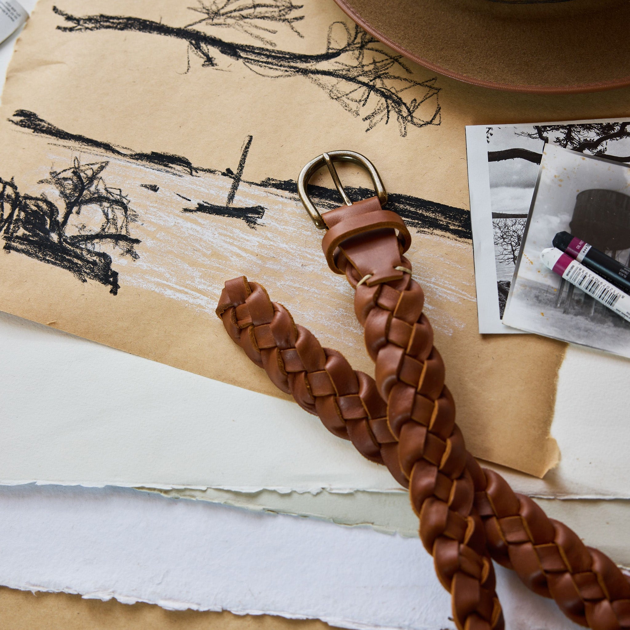 The Braided Belt in Whiskey | Modern Menswear by yycbvcnbmmnbm