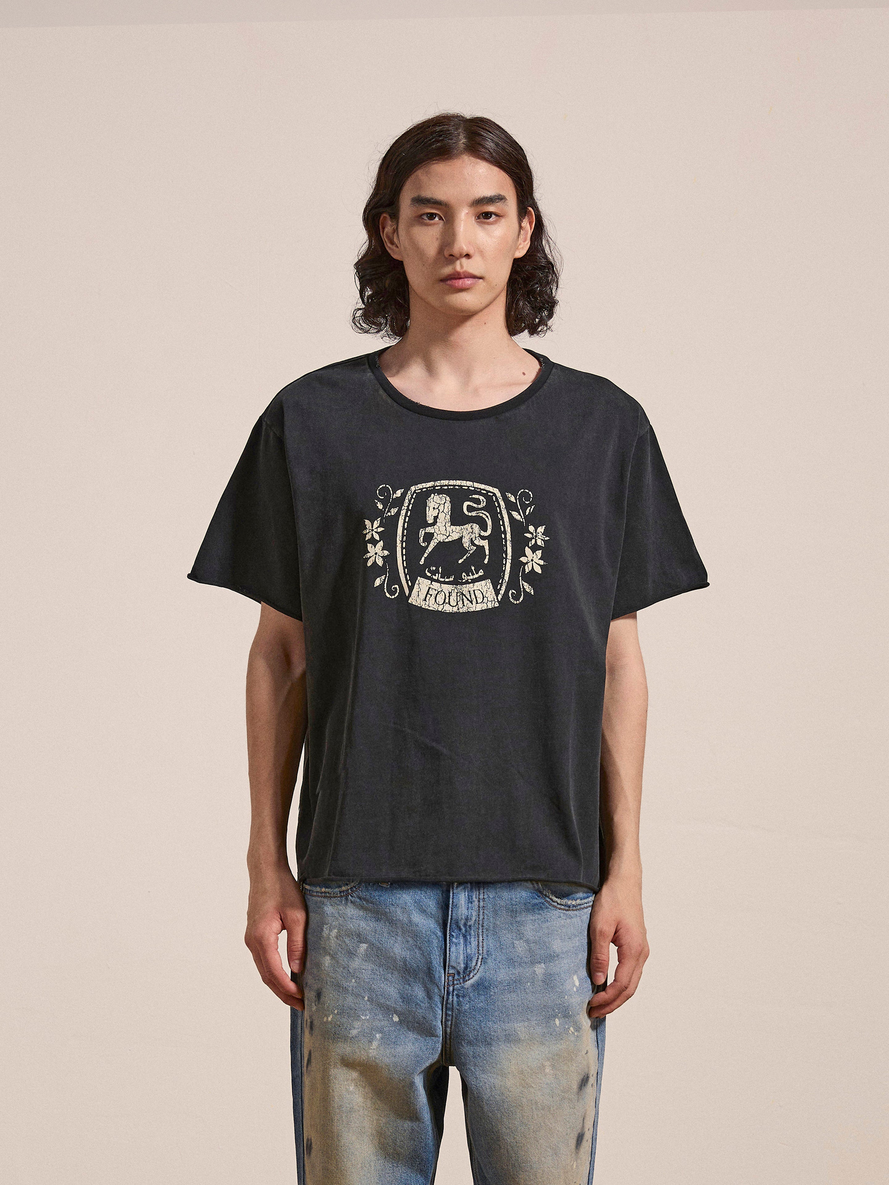 Horse Logo Print Tee | Modern Menswear by yycbvcnbmmnbm