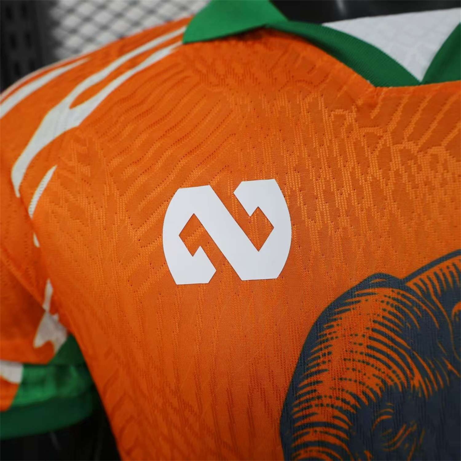 AlphaJersey-Ivory Coast 25-26 Elephant And Kid Orange Jersey - Player Version