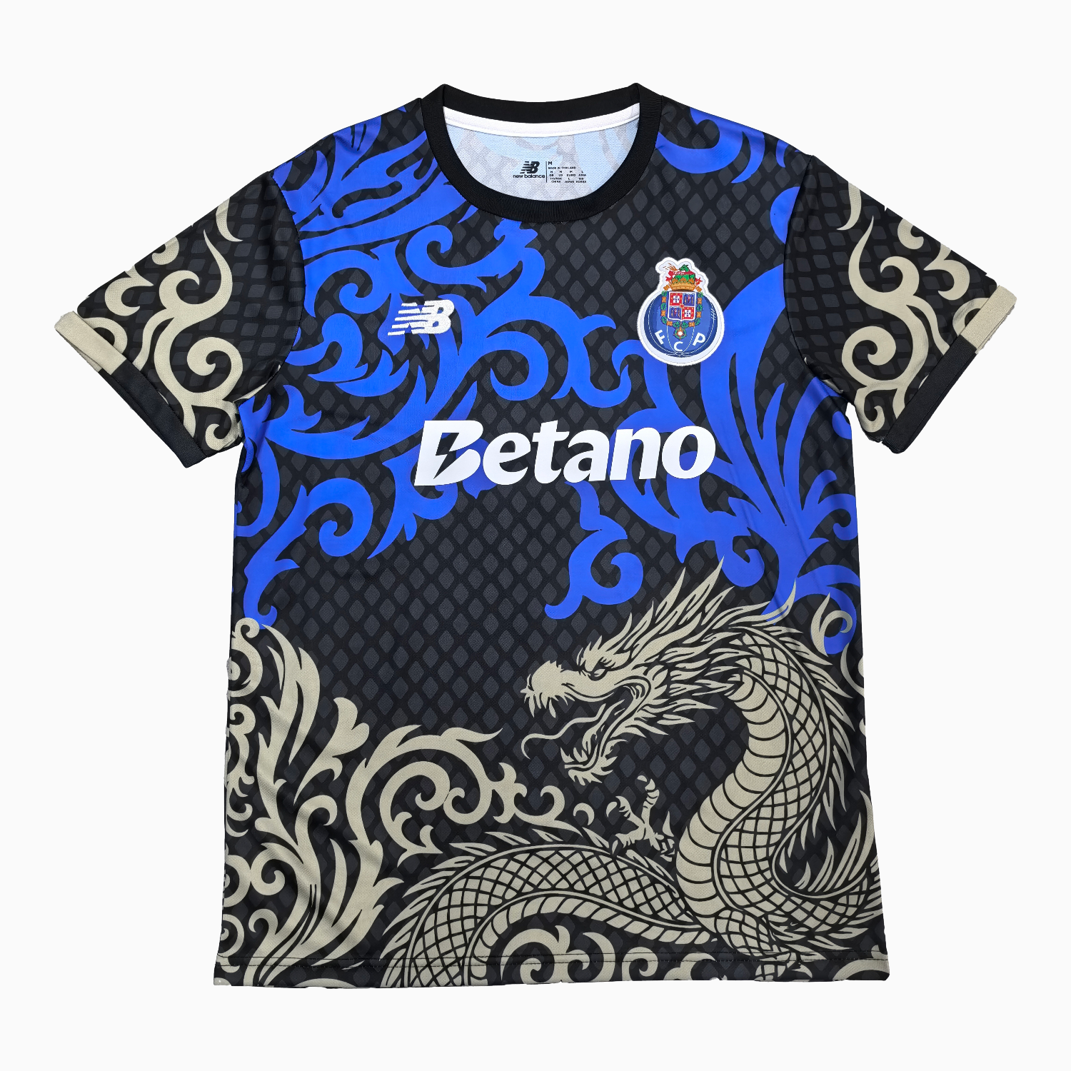 AlphaJersey-Porto 25-26 Grey Dragon Blue And Black Jersey - Fans Version