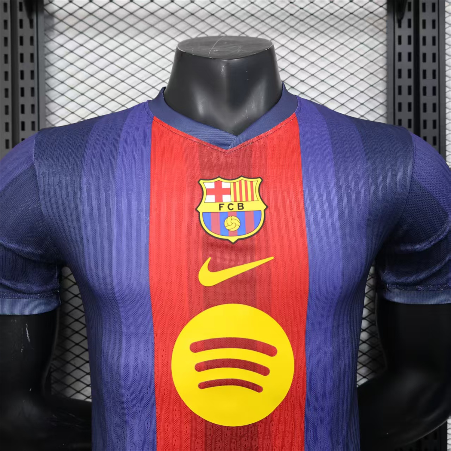 AlphaJersey-Barcelona 25-26 Big LOGO Red & Blue Stripe Special Edition Jersey - Player Version