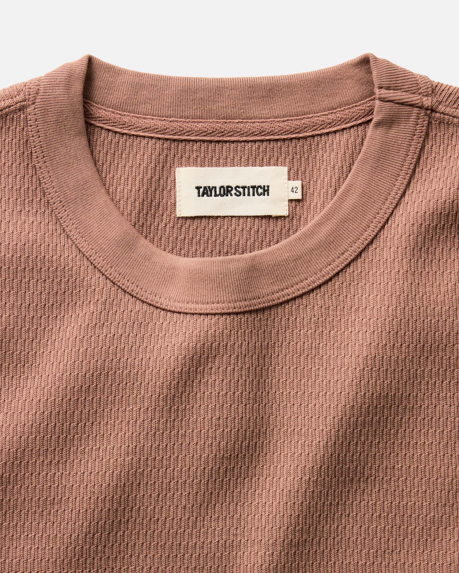 The Organic Cotton Short Sleeve Crew in Faded Brick Waffle | Modern Menswear by yycbvcnbmmnbm