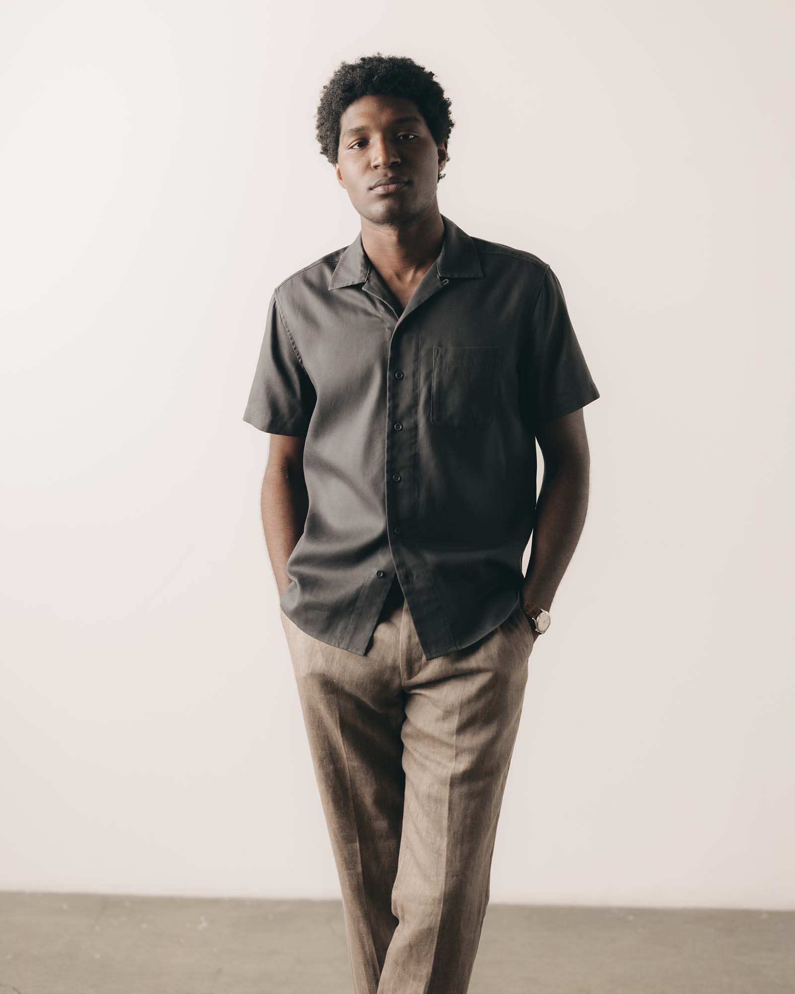 The Hawthorne Shirt in Asphalt | Modern Menswear by yycbvcnbmmnbm