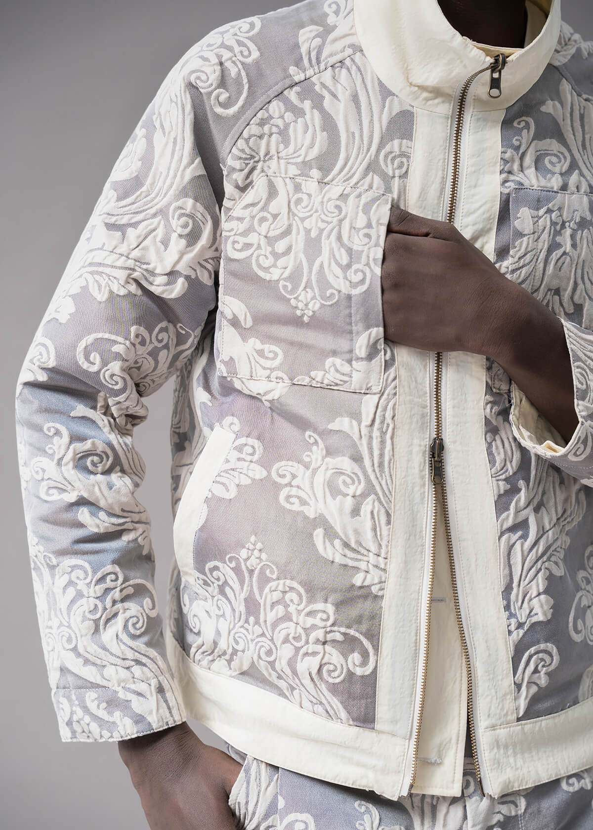 Reversible Hand Loom Jacquard Jkt | Modern Menswear by yycbvcnbmmnbm