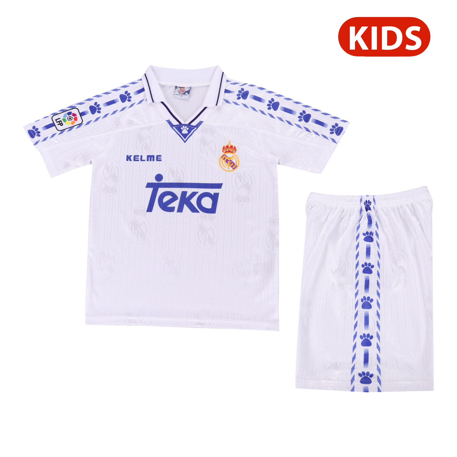 AlphaJersey-Retro Real Madrid 96-97 Home Kids Kit