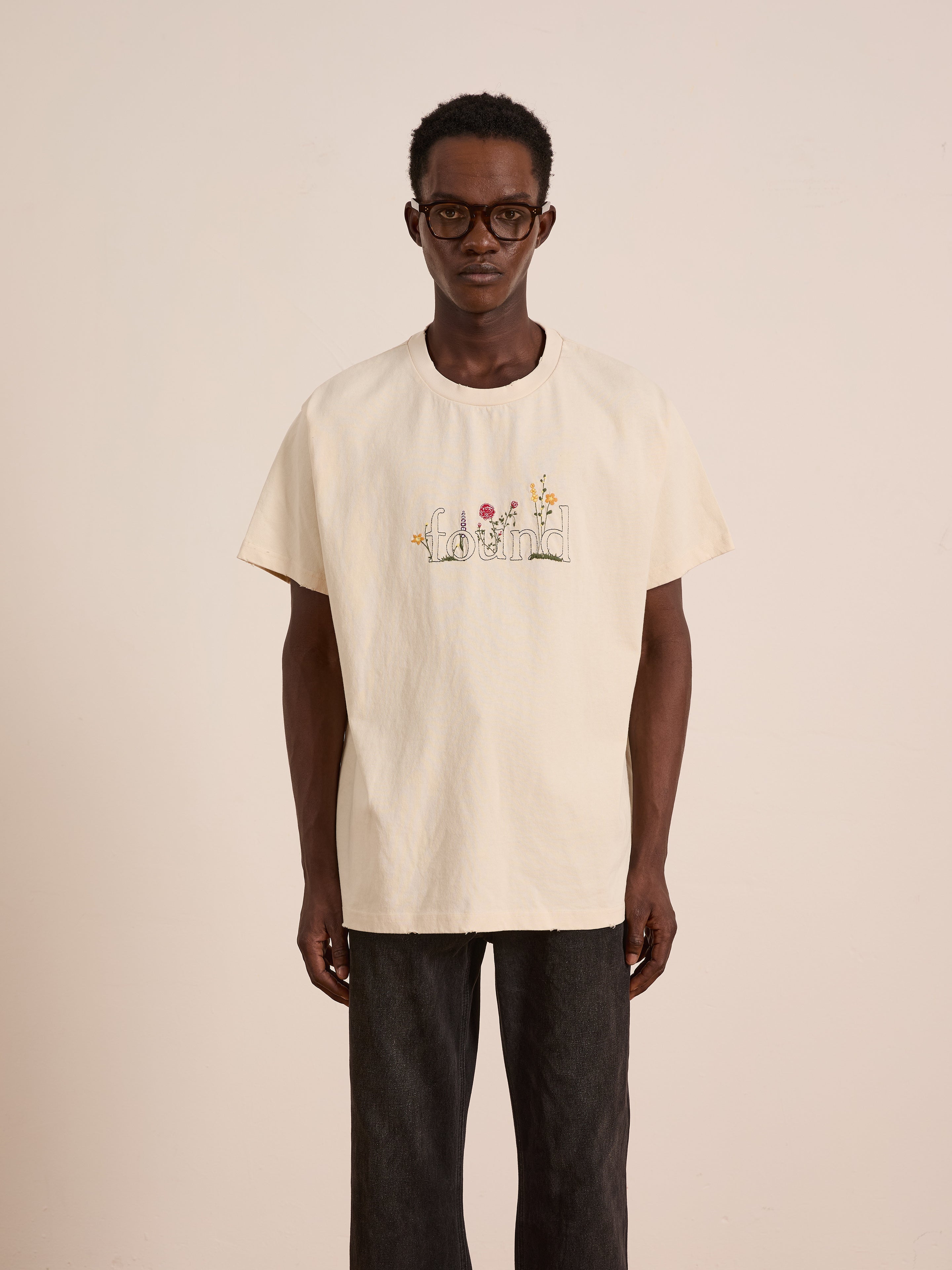 Found Logo Flower Tee | Modern Menswear by yycbvcnbmmnbm