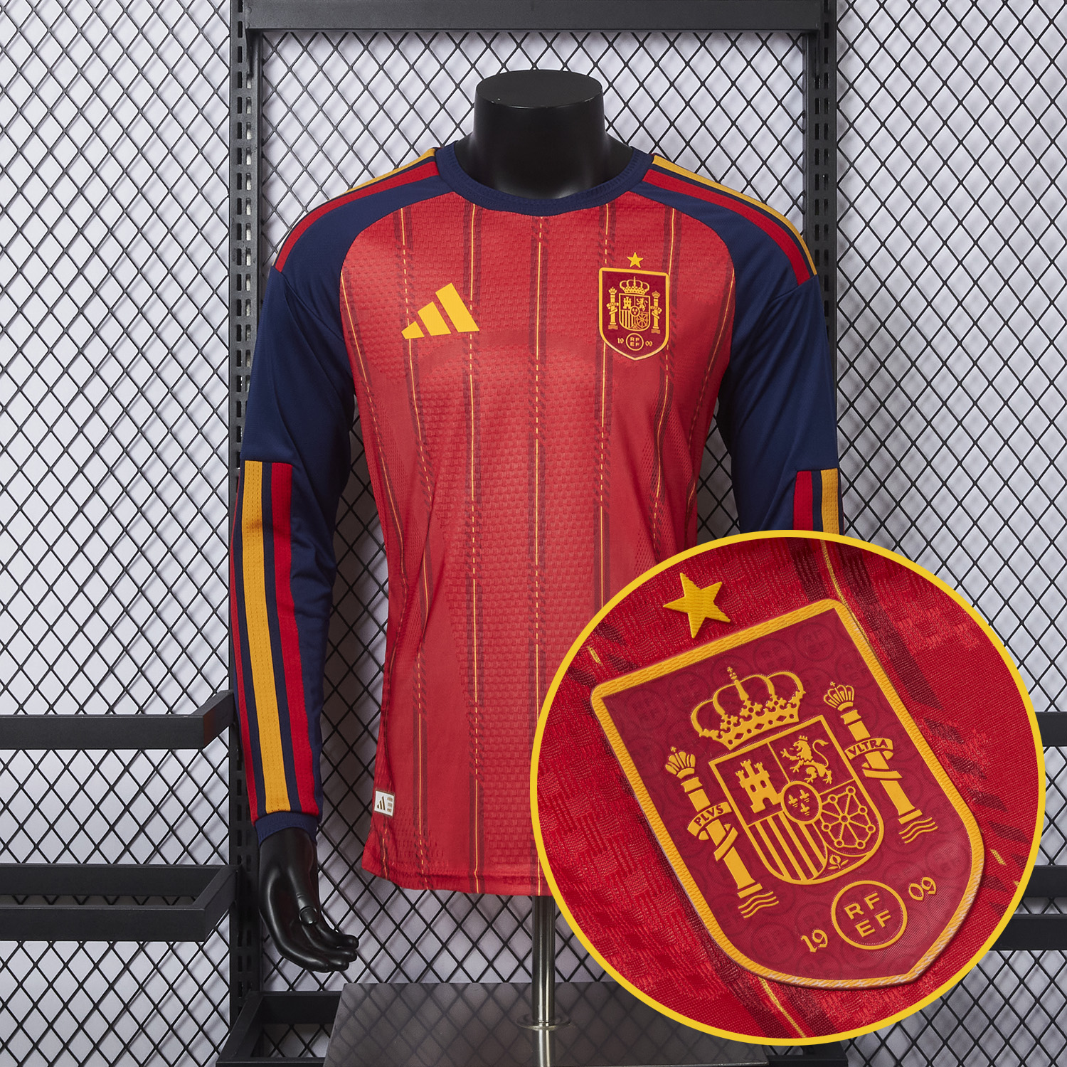 AlphaJersey-Spain 2026 Home Long Sleeves Jersey - Player Version