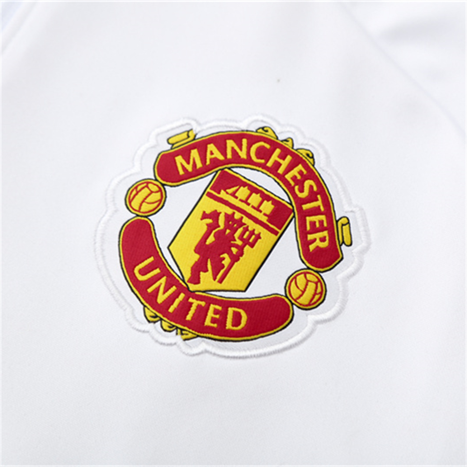 AlphaJersey-Manchester United 25-26 Kid Long Sleeves Training Set - White Top & Black Pants