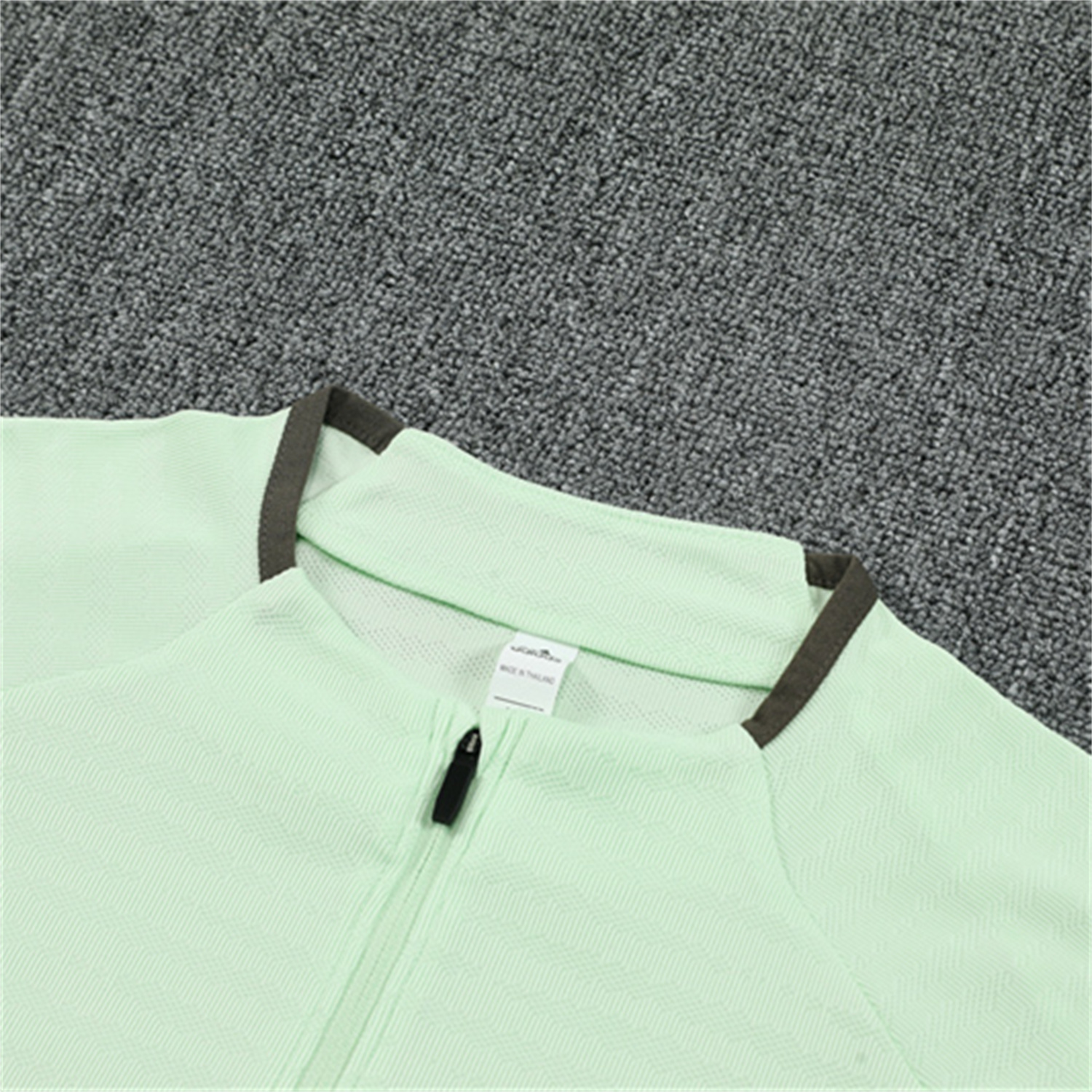 AlphaJersey-Real Madrid 25-26 Long Sleeve Training Set - Player Version - Light Green Top and Khaki Pants