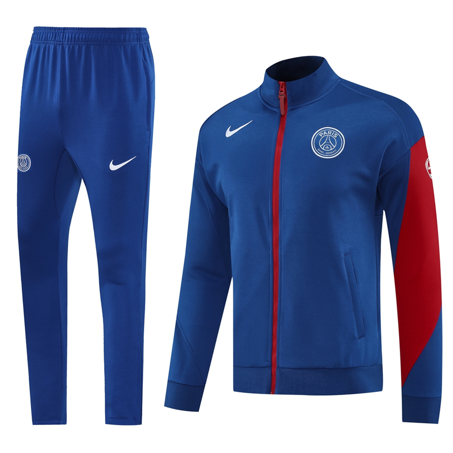 AlphaJersey-Paris Saint-Germain PSG 25-26 Jacket Training Tracksuit - Blue Jackets and Pants