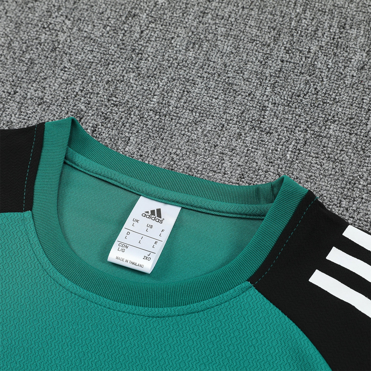 AlphaJersey-Liver.pool 25-26 Short-Sleeve Training Set - Green With Black Top & Black Shorts