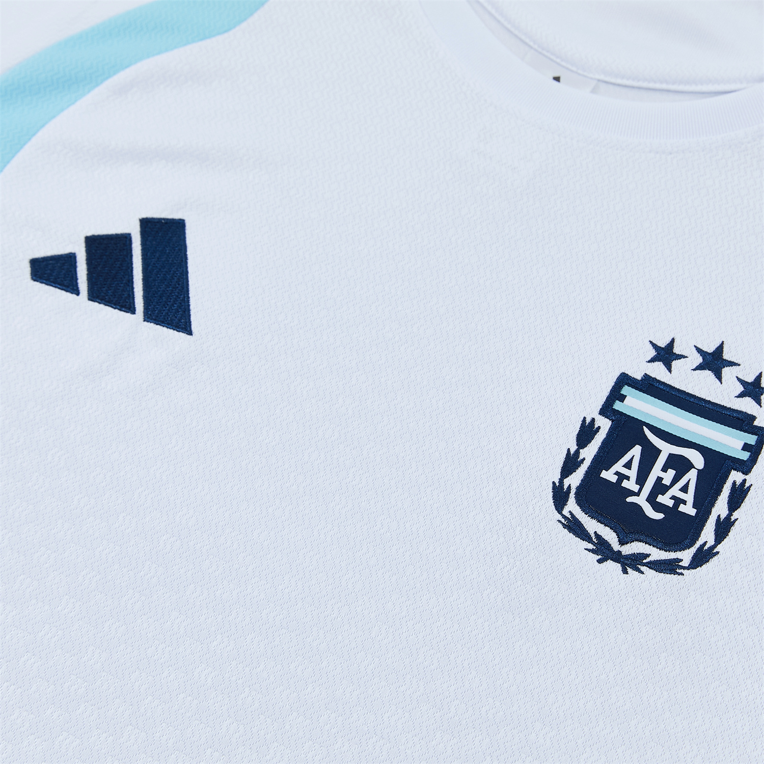 AlphaJersey-Argentina 2026 Short-Sleeve Training Set - White Top and Dark Blue Shorts