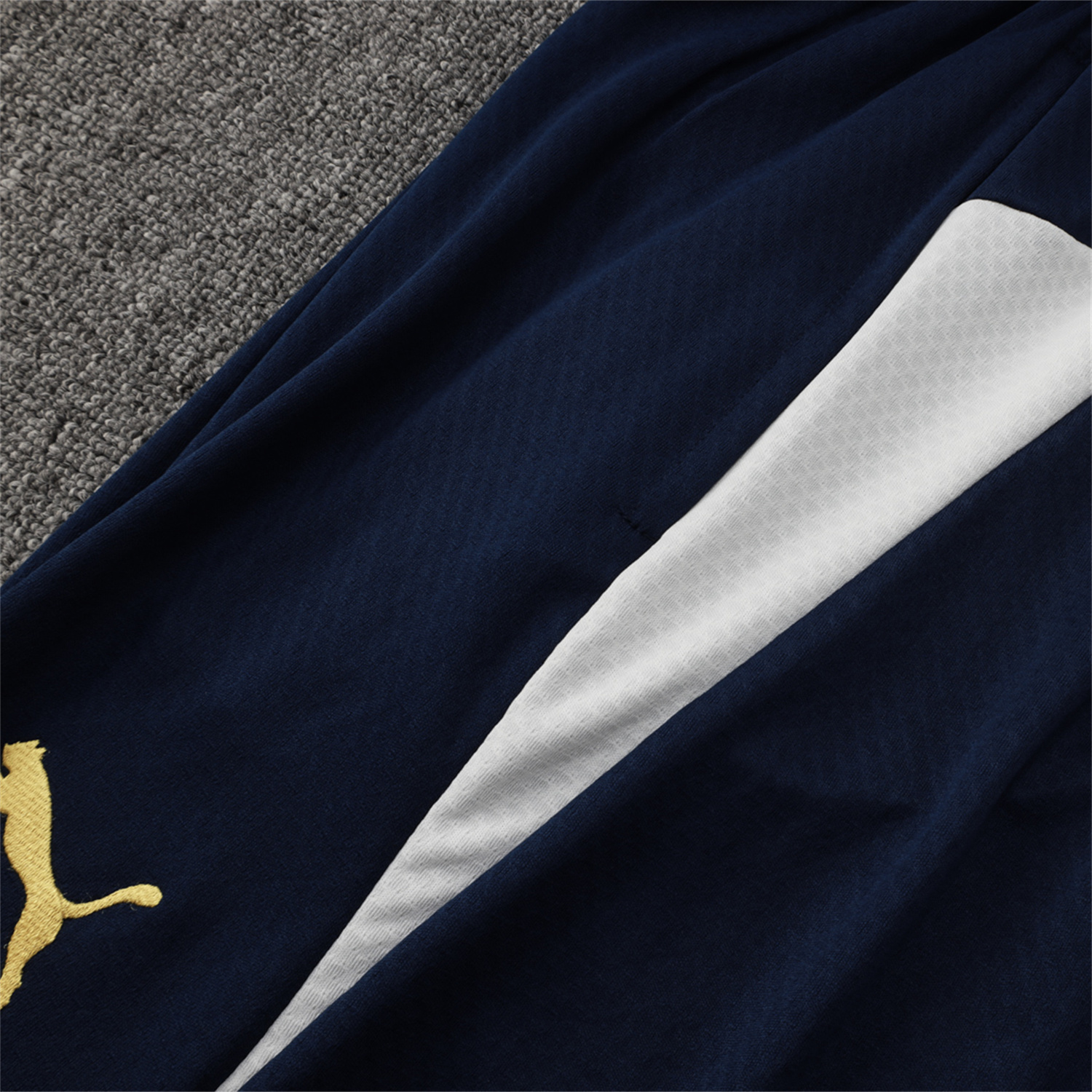 AlphaJersey-Portugal 25-26 Short-Sleeve Training Set - Off White Top and Deep Blue Shorts