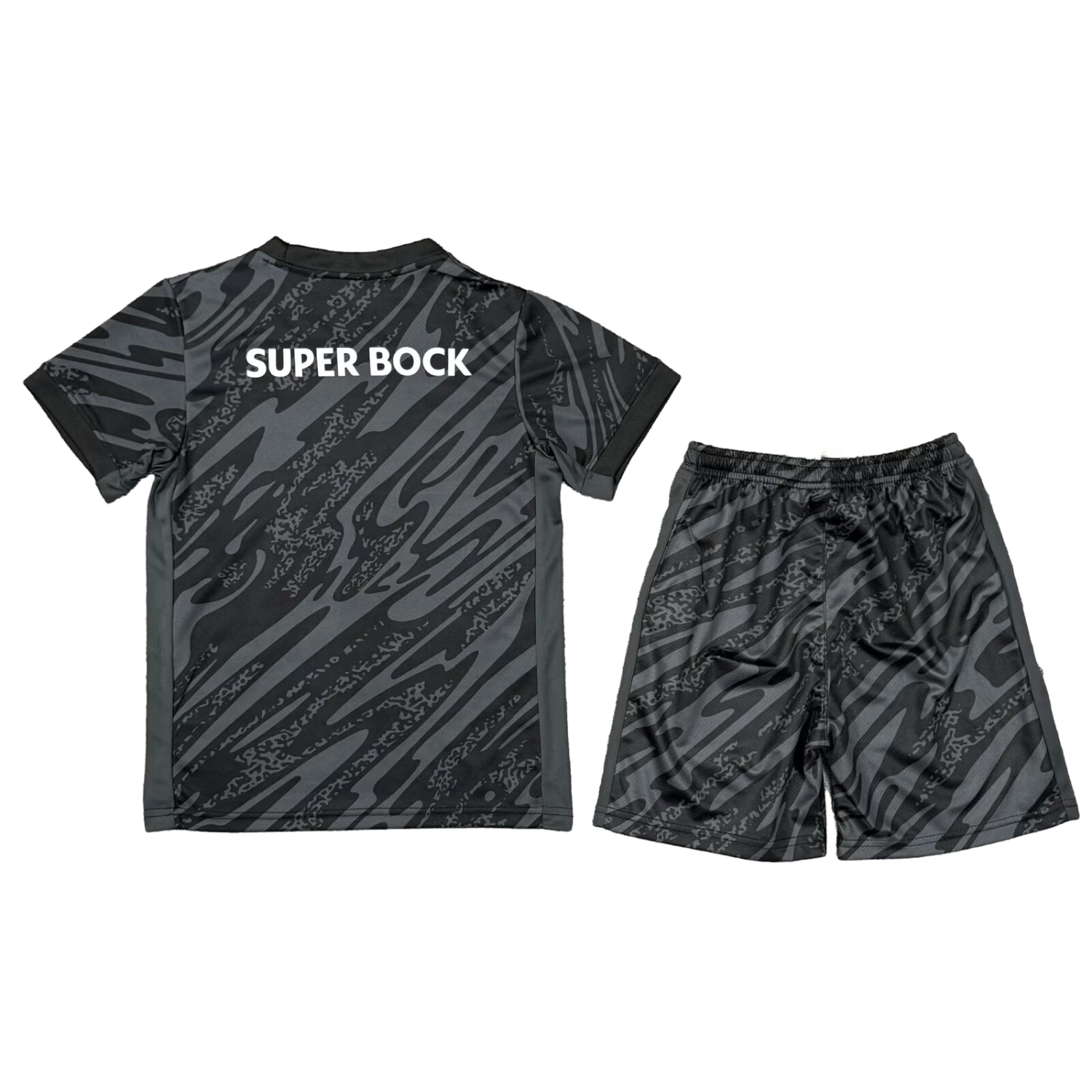AlphaJersey-Sporting CP 25-26 Goalkeeper Black Kids Kit