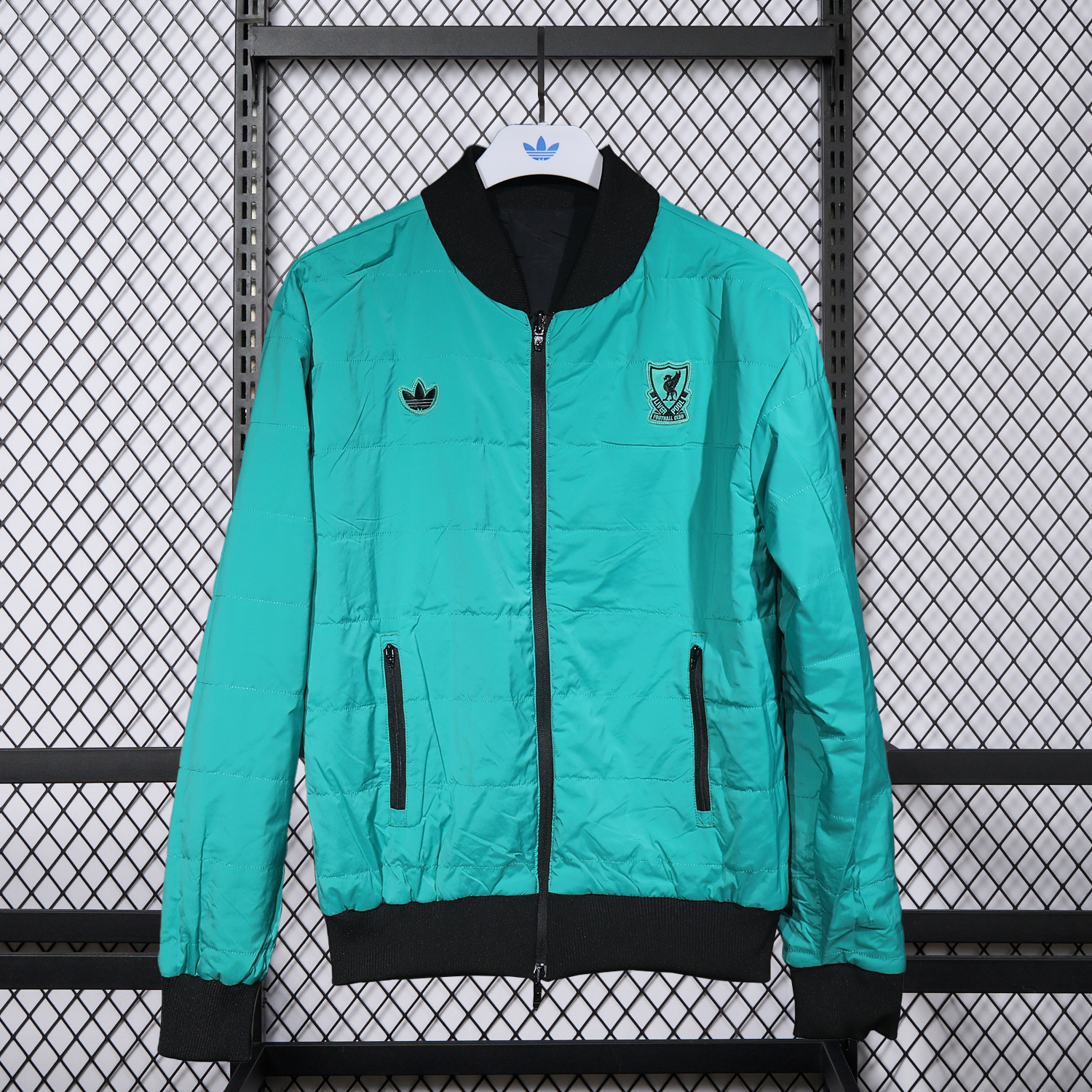 AlphaJersey-Liver.pool 25-26 Double Sided Reversible Windbreaker - Black & Green