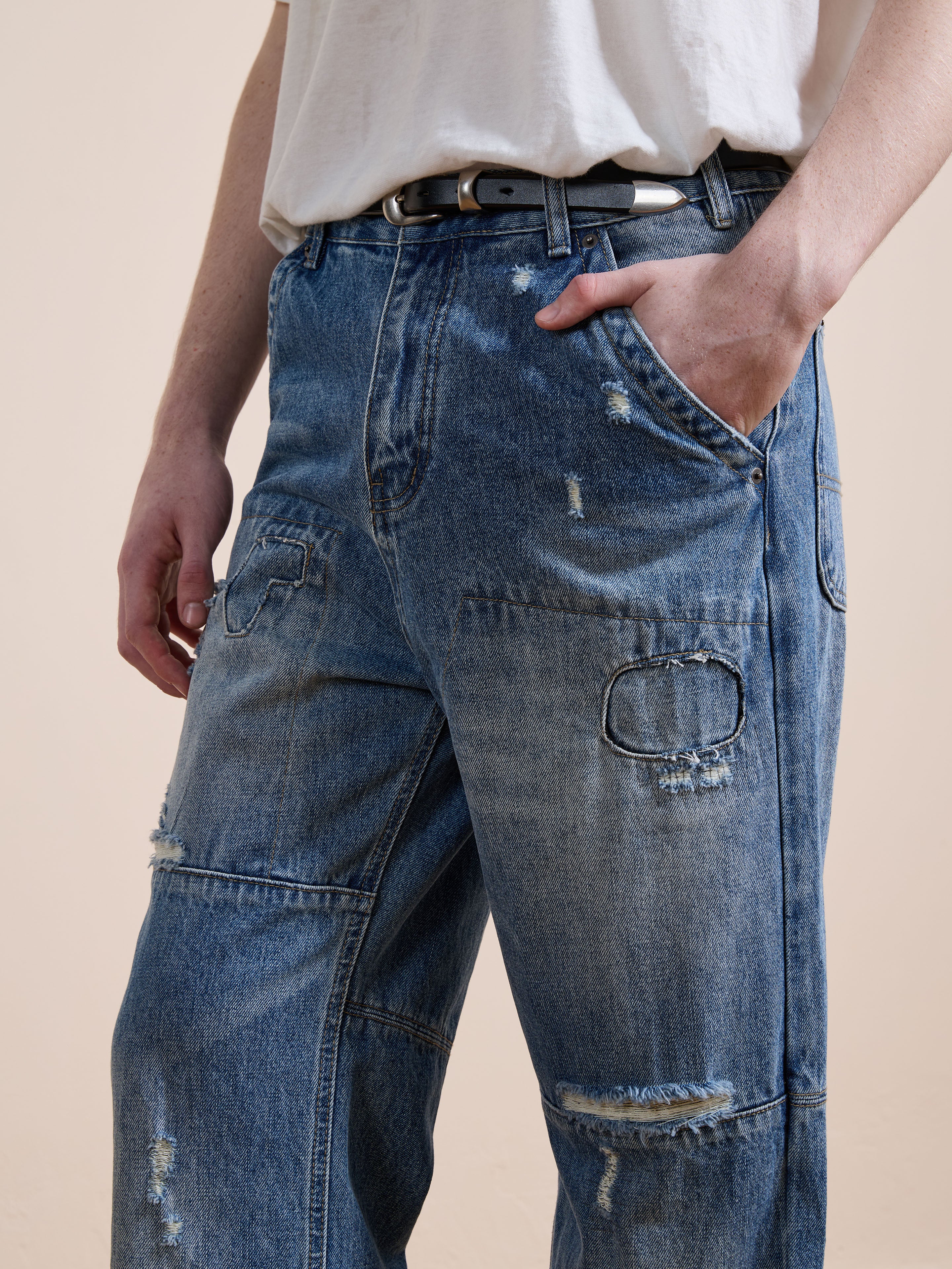 Painter Repaired Jeans | Modern Menswear by yycbvcnbmmnbm