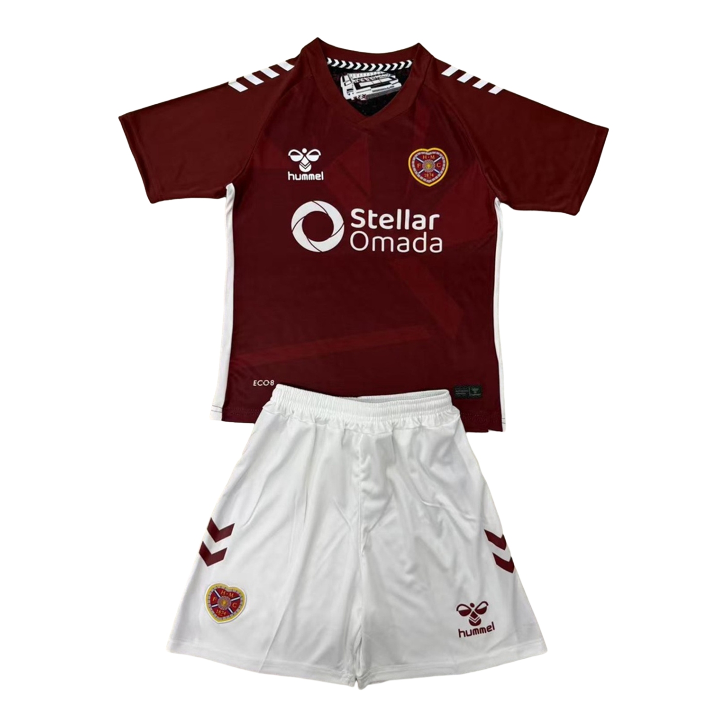 AlphaJersey-Hearts Heart of Midlothian 25-26 Home Men's Adult Jersey Set - Fans Version