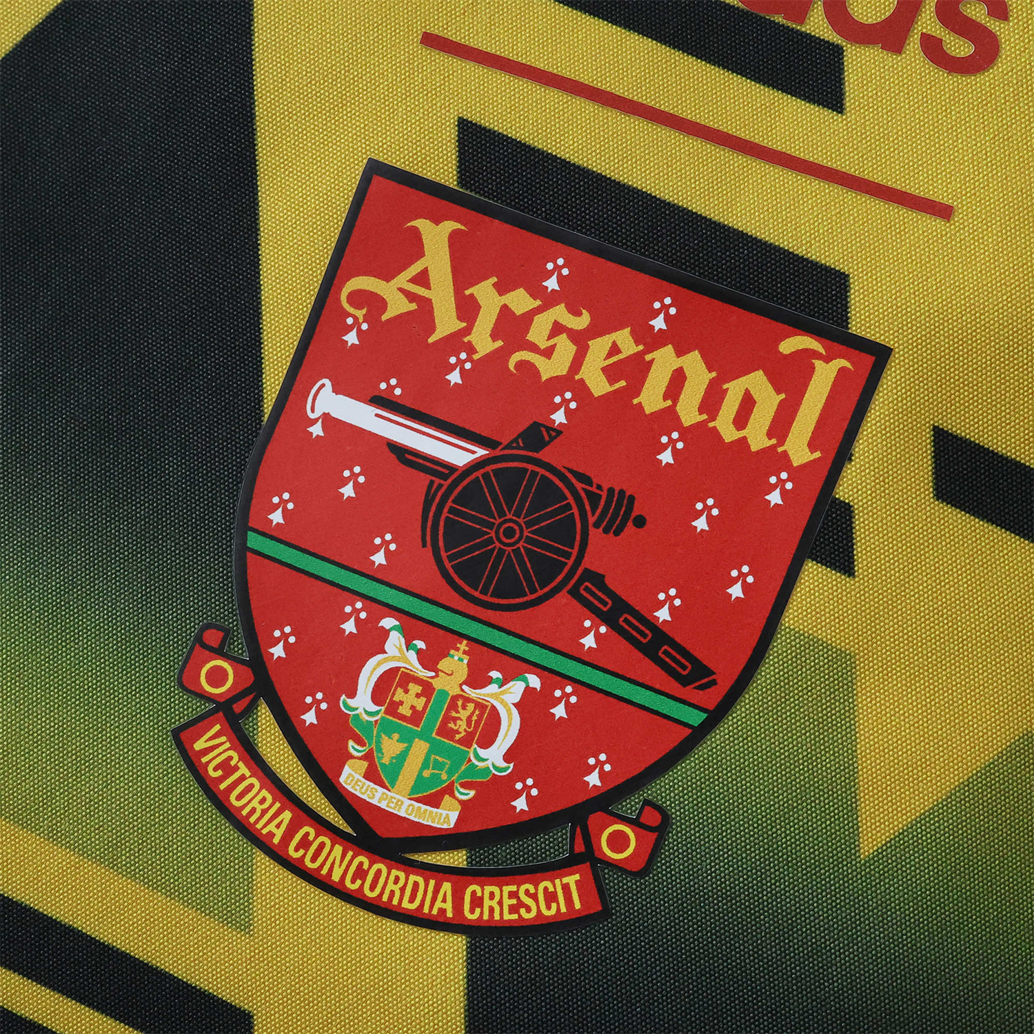 AlphaJersey-Retro Arsenal 1991-93 Away Double Sided Reversible Windbreaker - Yellow & Grey