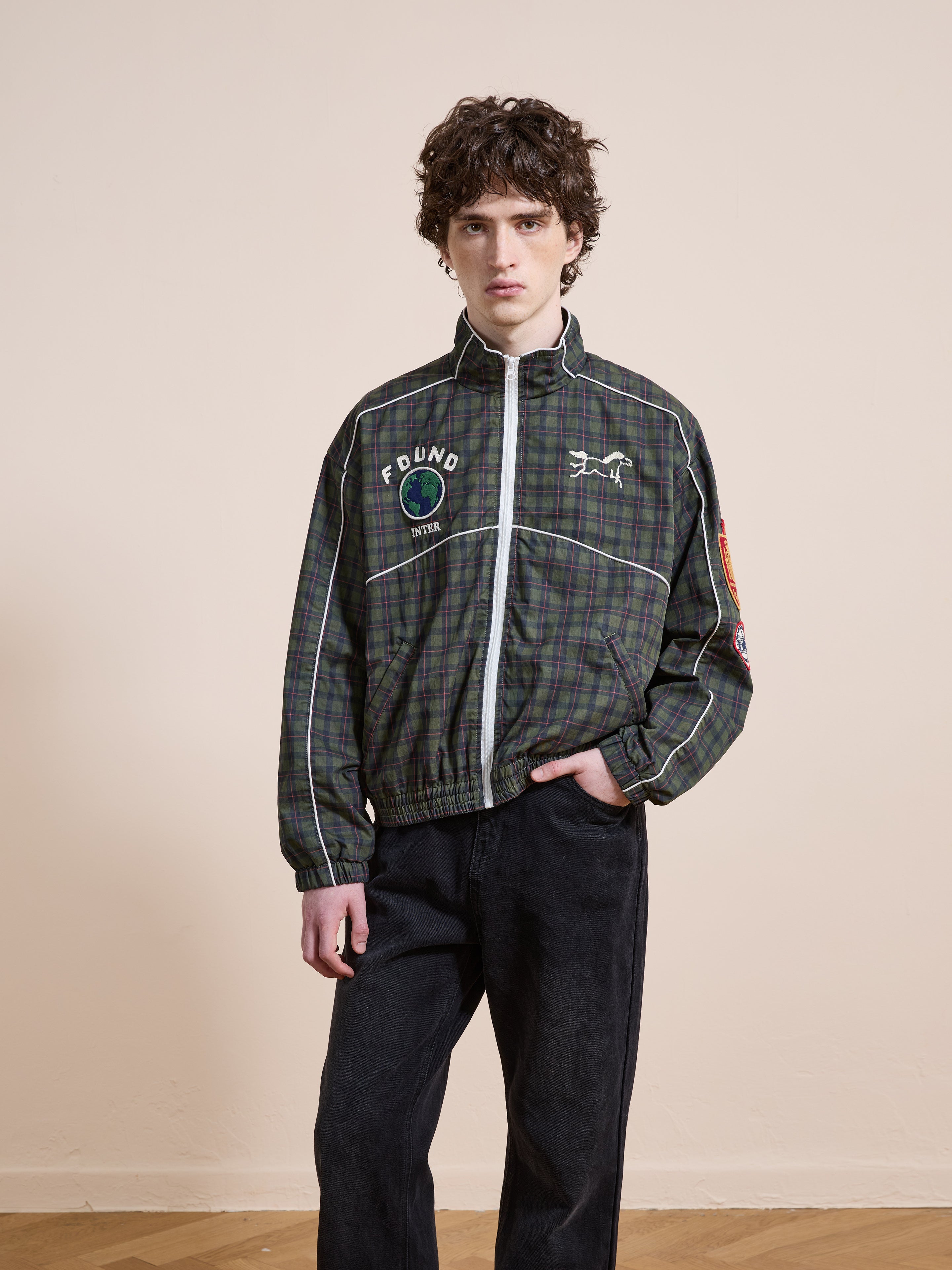 Forest Plaid Track Jacket | Modern Menswear by yycbvcnbmmnbm