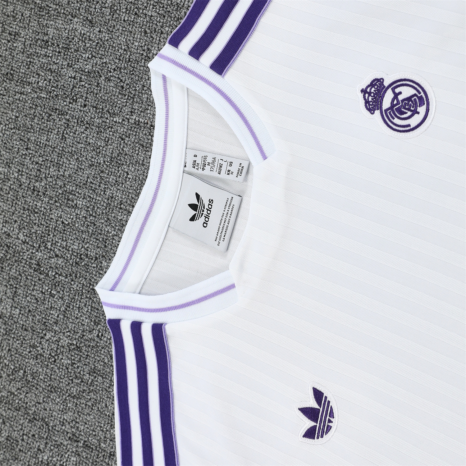 AlphaJersey-Real Madrid 25-26 Vest Training Set - Pure White Vest & Purple Shorts