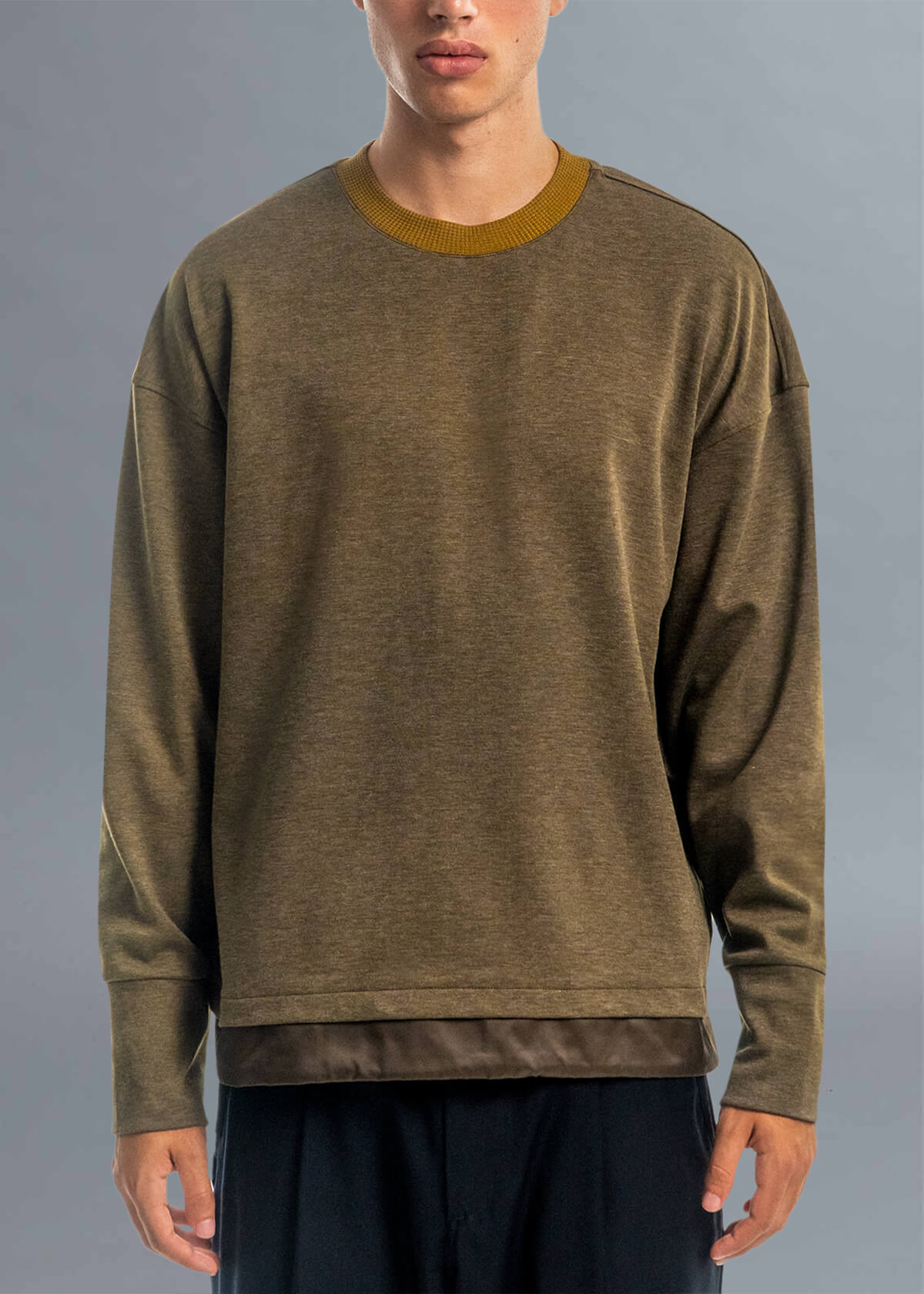 Bomba Green Hem Pull | Modern Menswear by yycbvcnbmmnbm