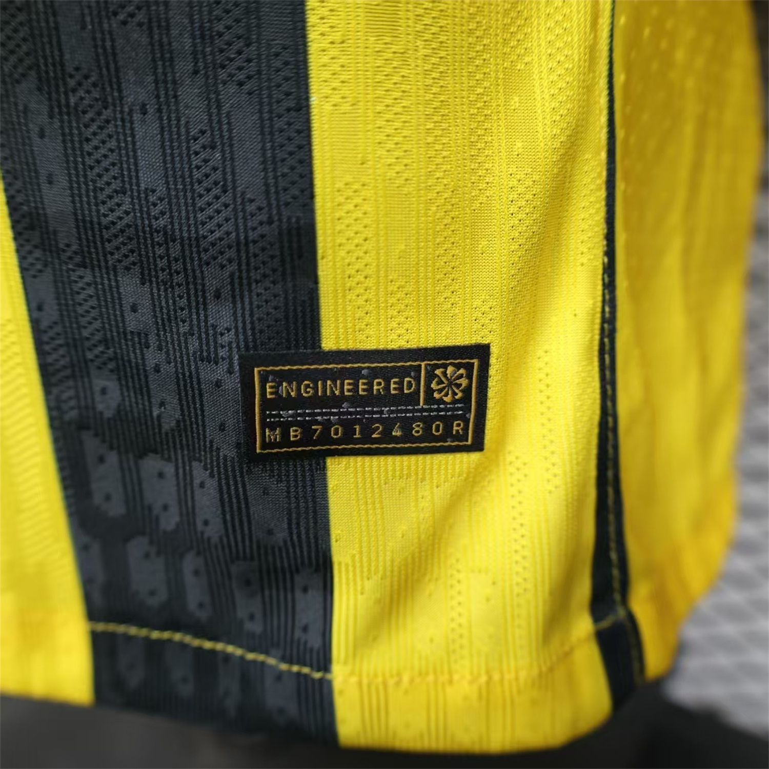 AlphaJersey-Al Ittihad Jeddah United 25-26 Home Yellow New Sponsors Jersey - Player Version