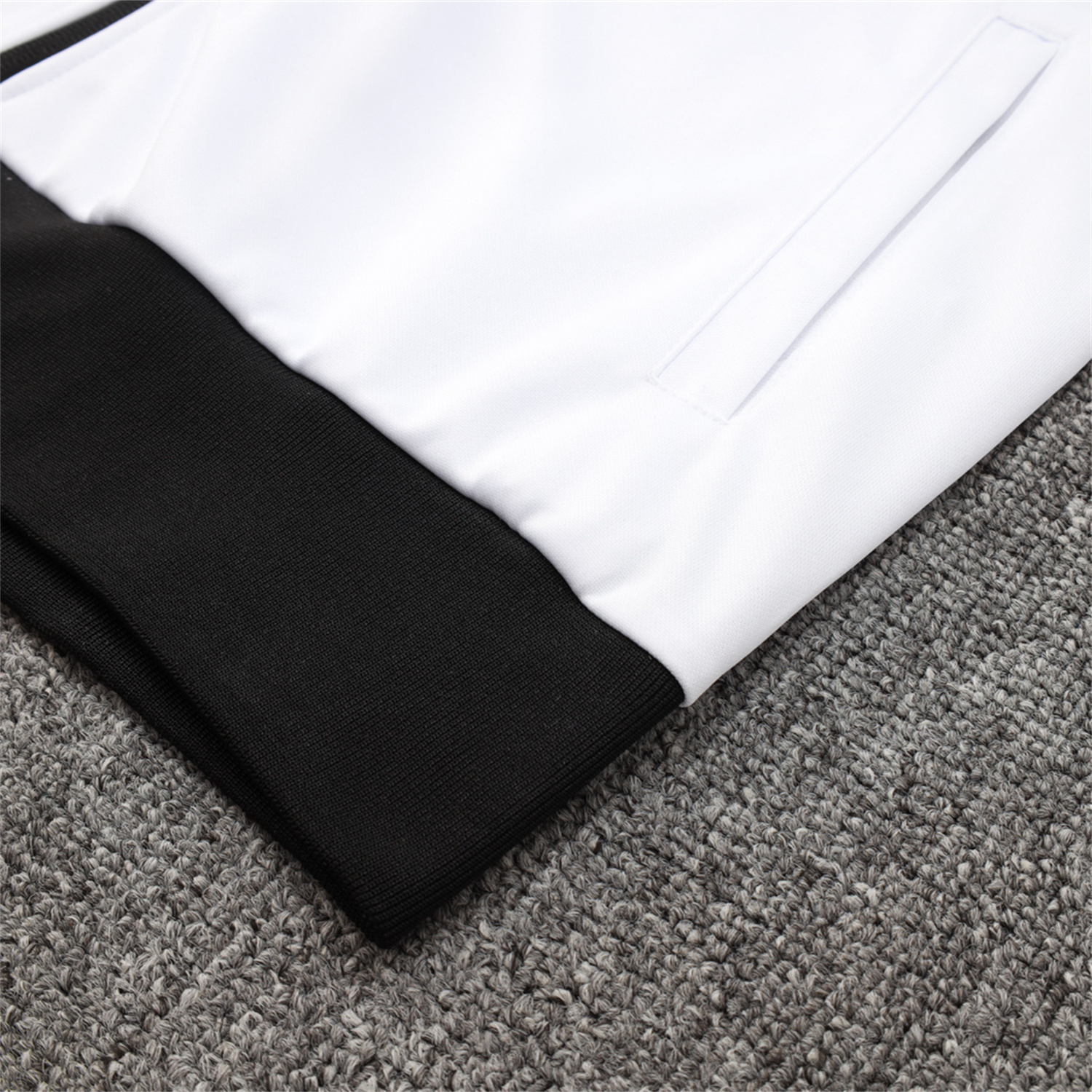 AlphaJersey-Corinthians 25-26 Jacket Training Tracksuit - White Jackets & Black Pants