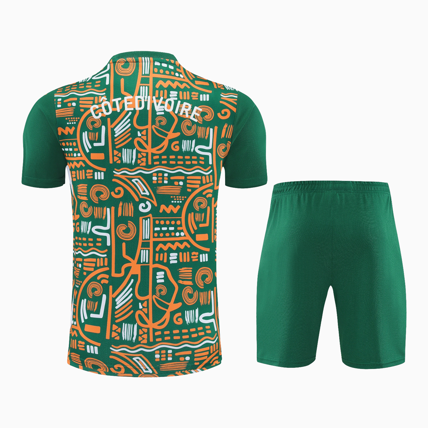 AlphaJersey-Ivory Coast 2026 Short-Sleeve Training Set - Green Top and Shorts