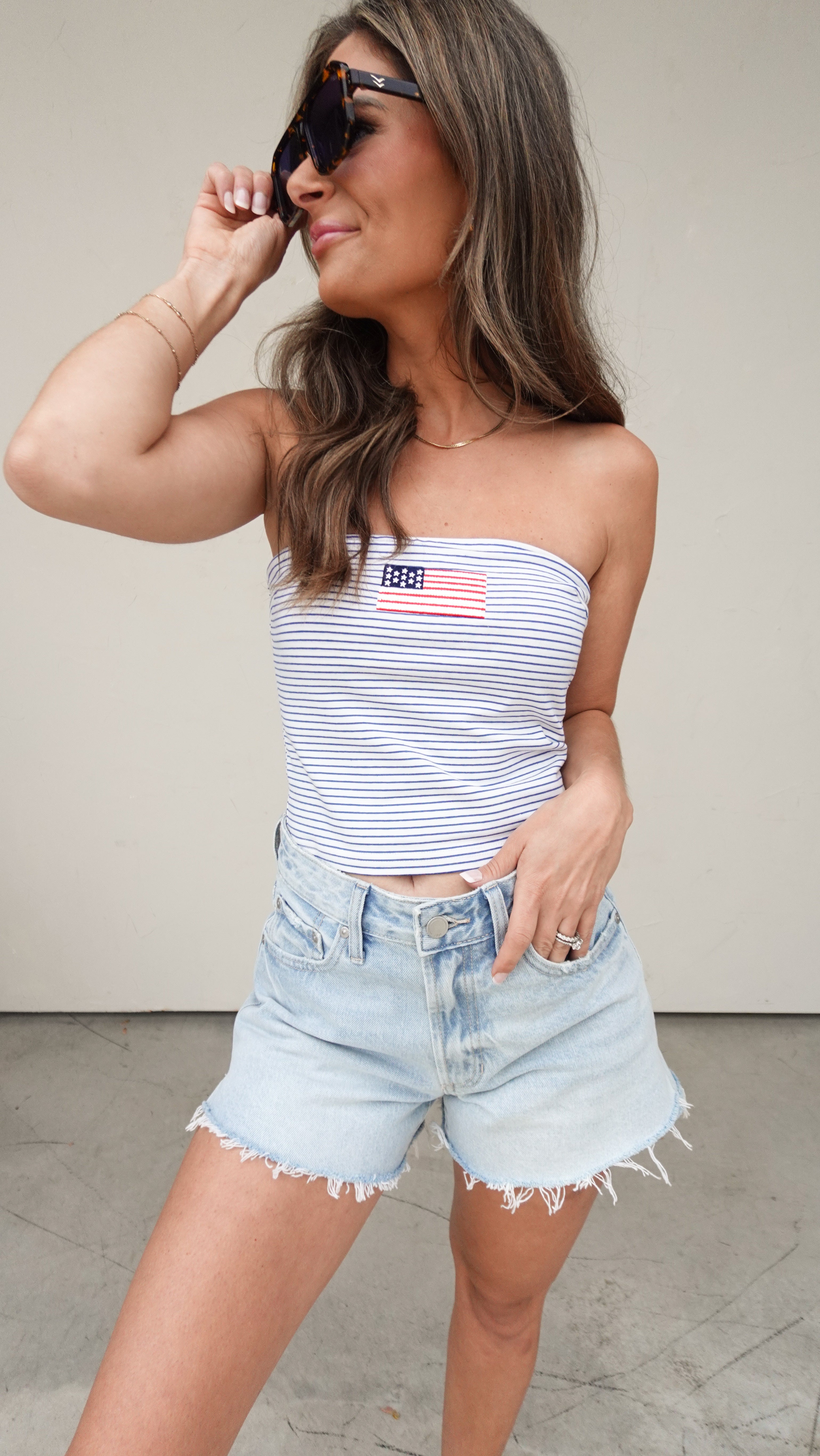 Stars and Stripes Tube Top | Elegant Women's Fashion by coolavocek