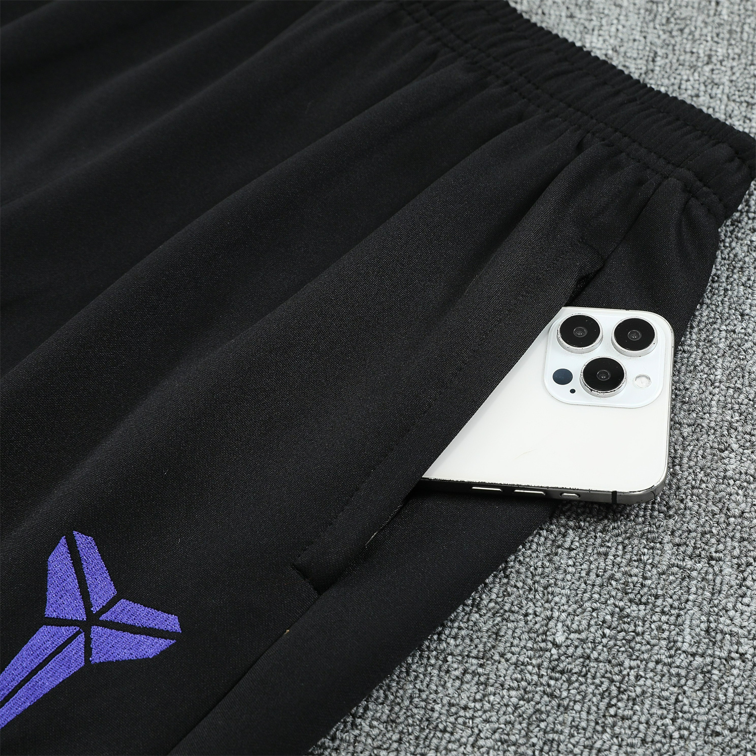 AlphaJersey-Barcelona 25-26 Jacket Training Tracksuit - Black Purple Jackets & Black Pants