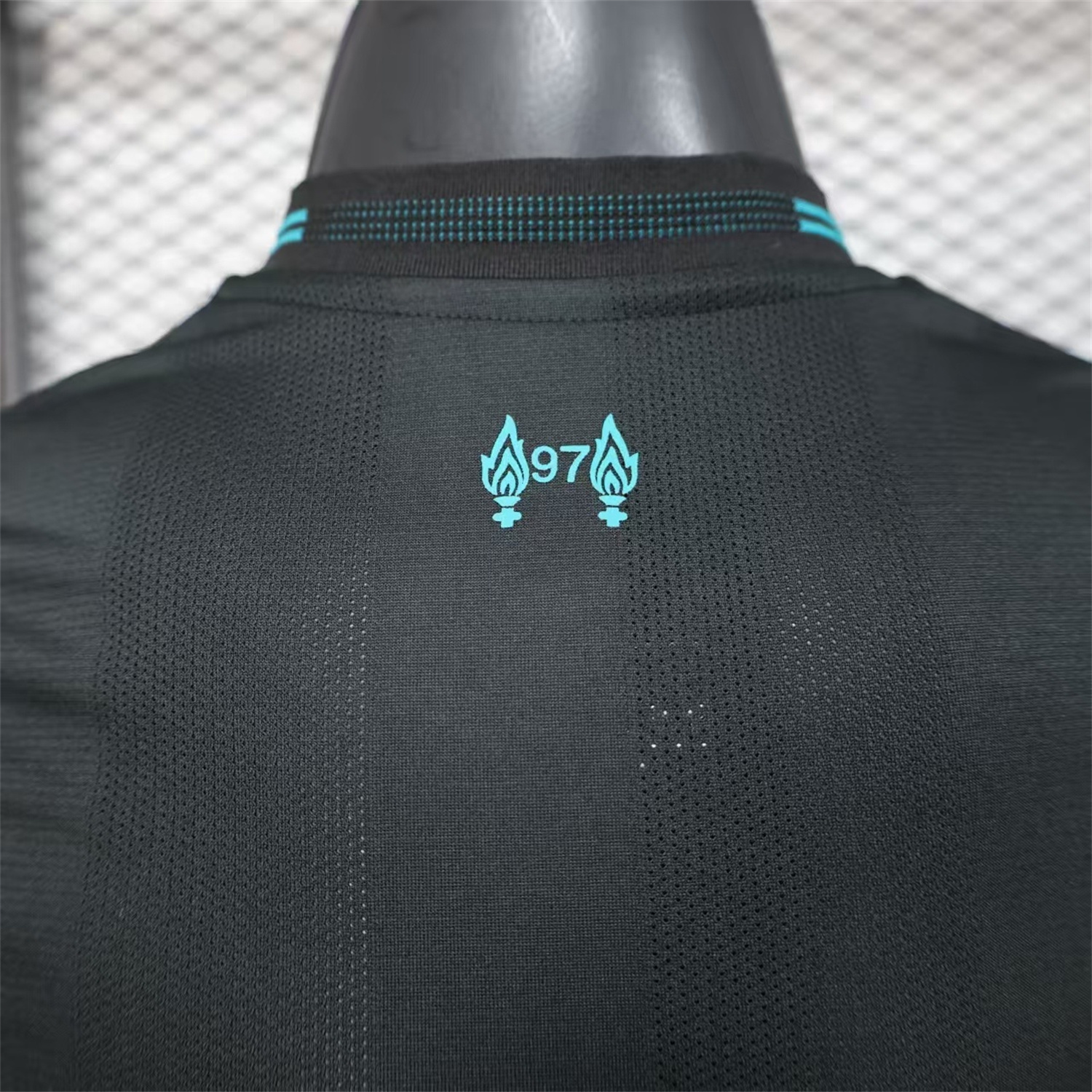 AlphaJersey-Liver.pool 25-26 Black Special Cyan Sponsor Jersey - Player Version