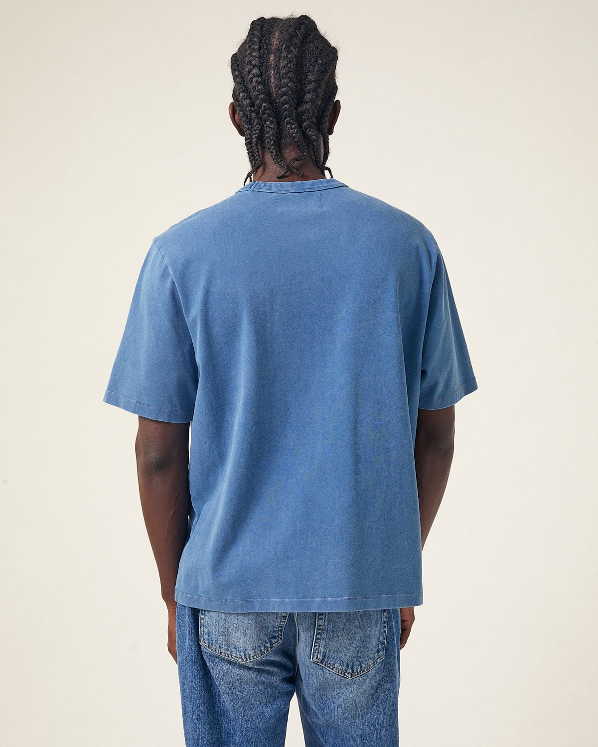 Garment Dye Tee - Indigo | Modern Menswear by yycbvcnbmmnbm