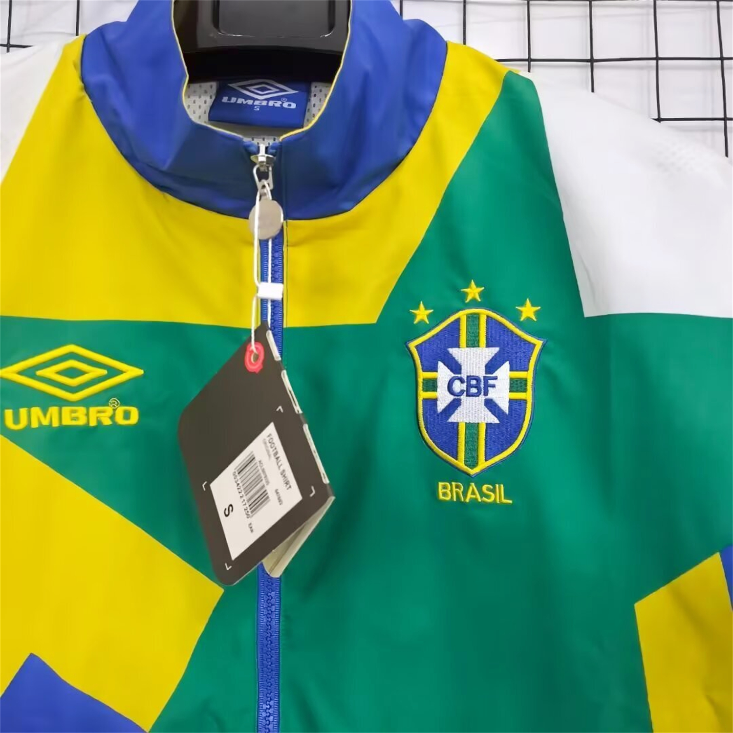 AlphaJersey-Brazil 2026 Windbreaker Jacket - Green Star