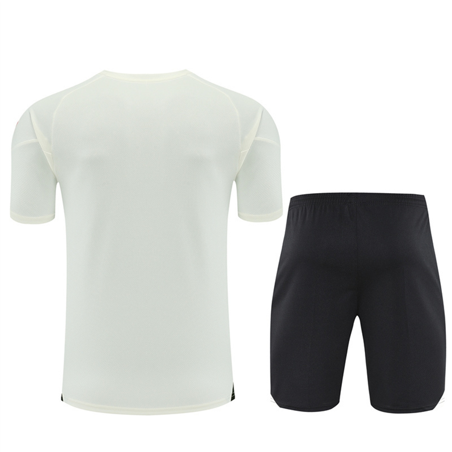 AlphaJersey-Liver.pool 25-26 Kids Short-Sleeve Training Set Off White Top & Black Shorts