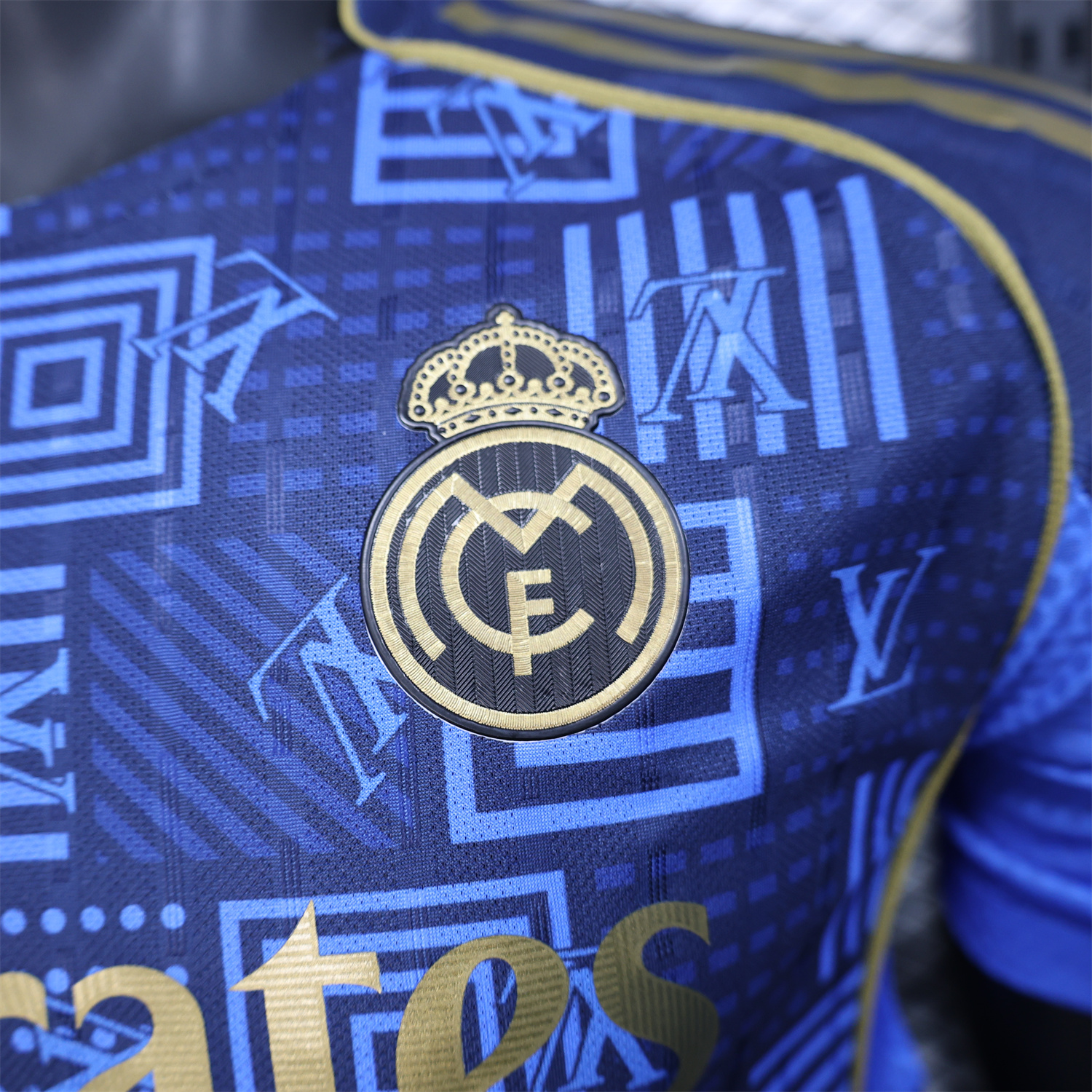 AlphaJersey-Real Madrid 25-26 Blue Gold Special Edition Jersey - Player Version