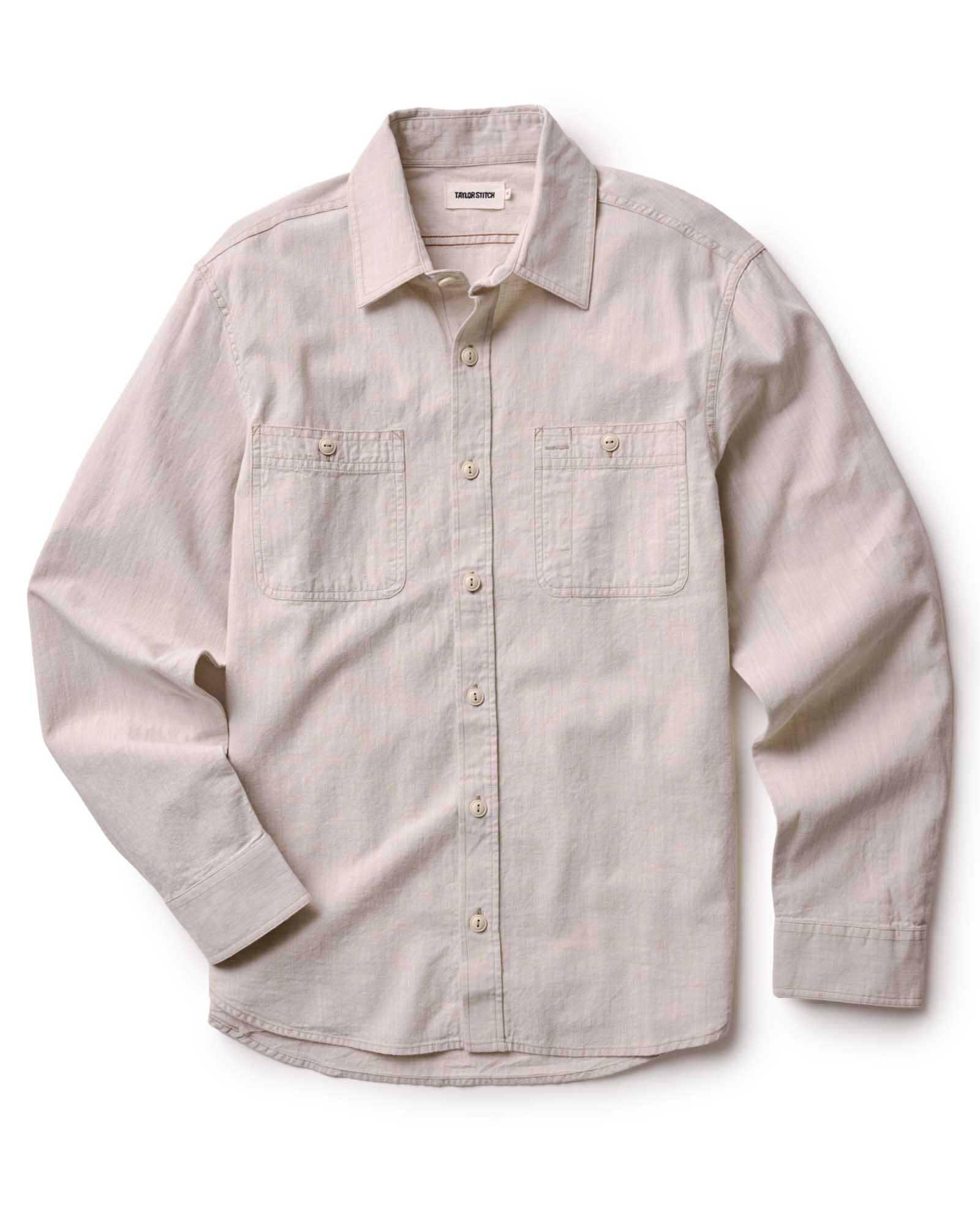The Foundry Shirt in Natural Chambray | Modern Menswear by yycbvcnbmmnbm