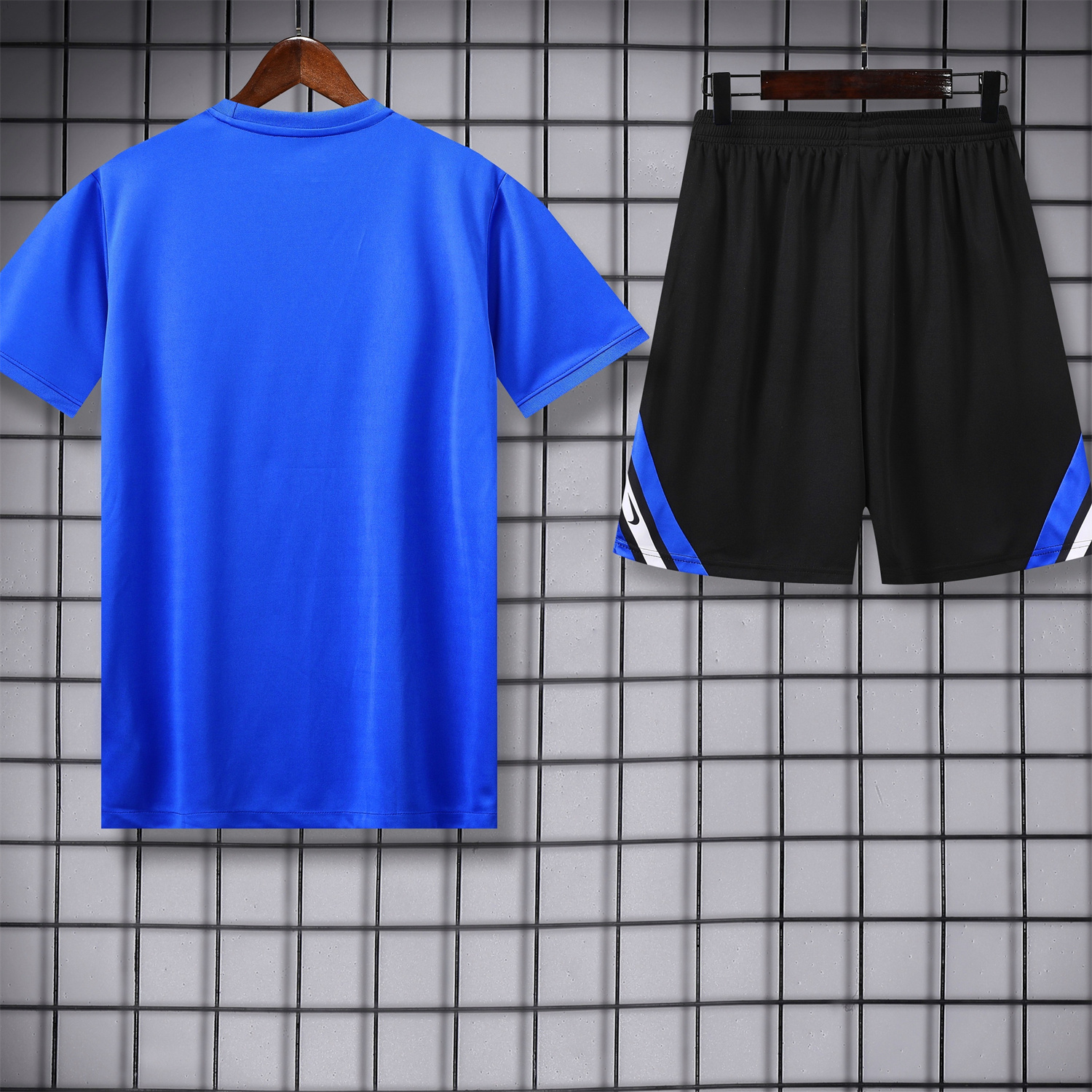 AlphaJersey-Inter Milan 25-26 Short-Sleeve Training Set - Blue Top & Black Shorts