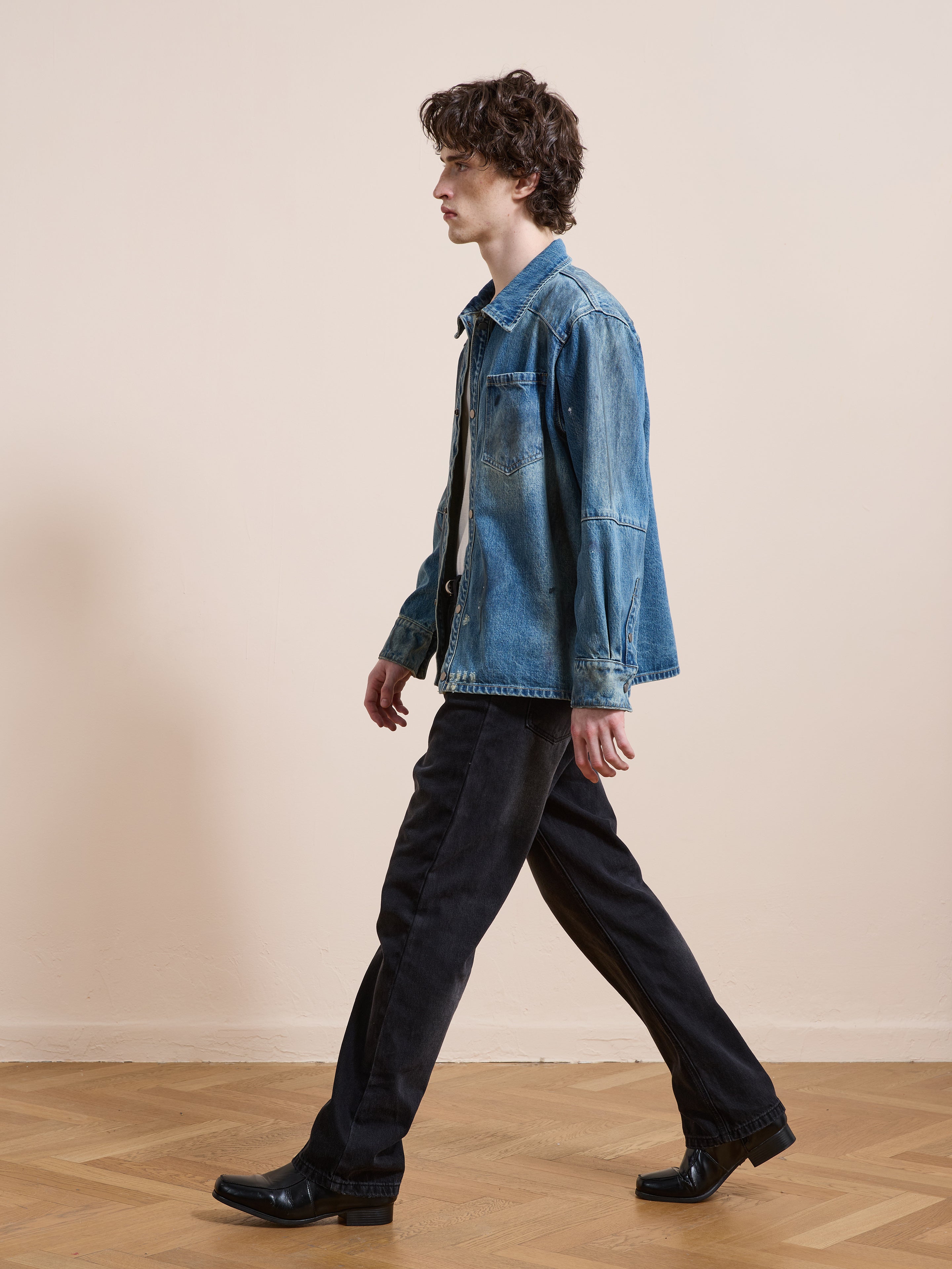 Western Denim Painter Shirt | Modern Menswear by yycbvcnbmmnbm