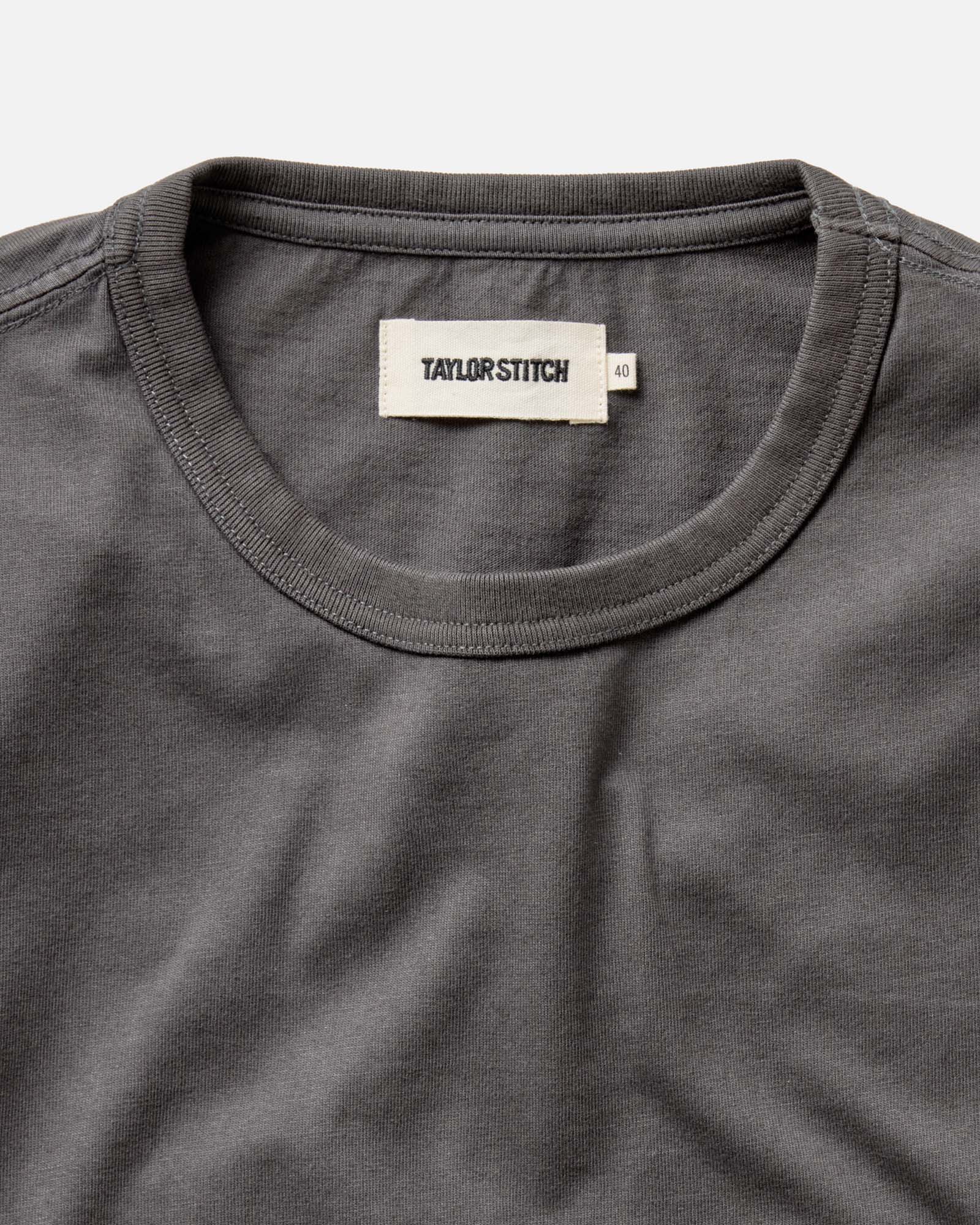 The Organic Cotton Long Sleeve Tee in Faded Black | Modern Menswear by yycbvcnbmmnbm