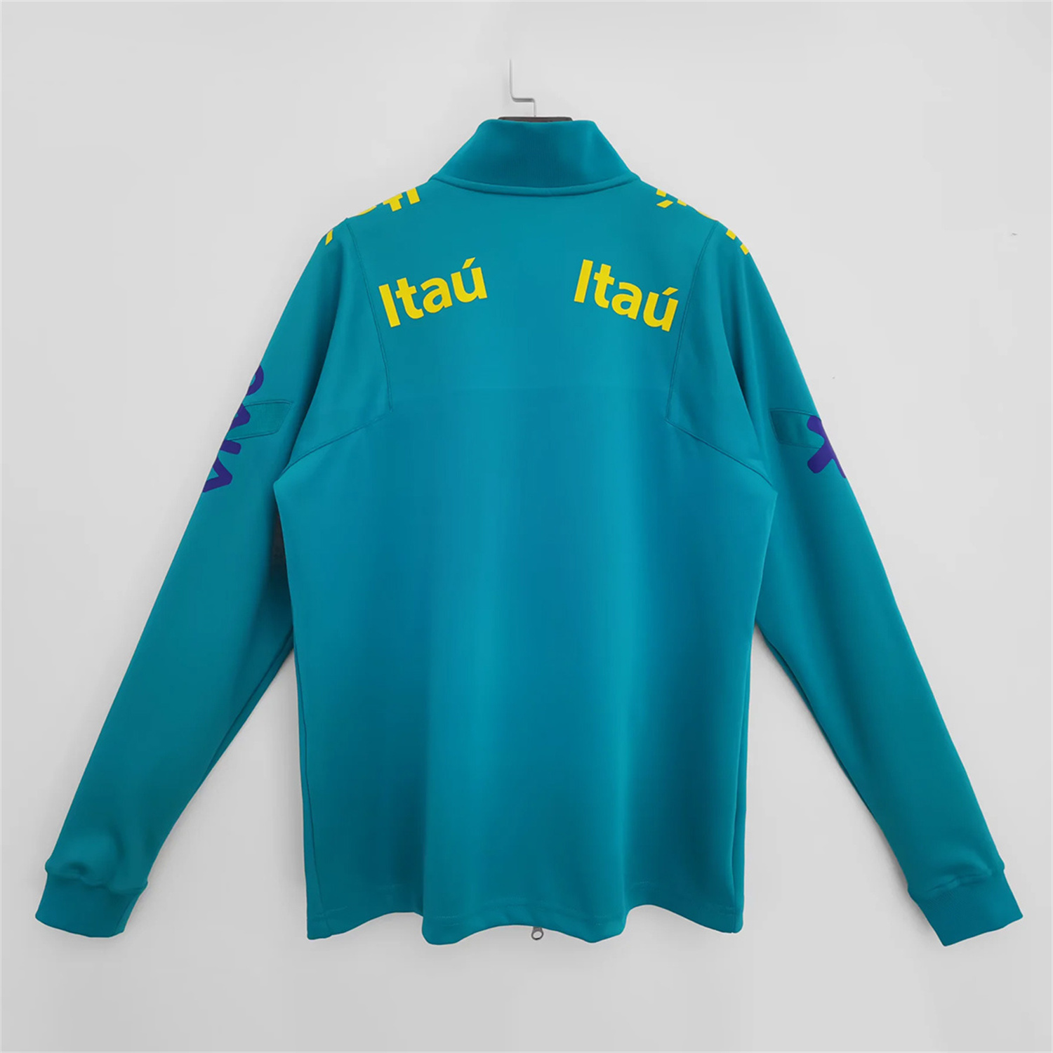 AlphaJersey-Retro Brazil 2022 Lake Blue Windbreaker