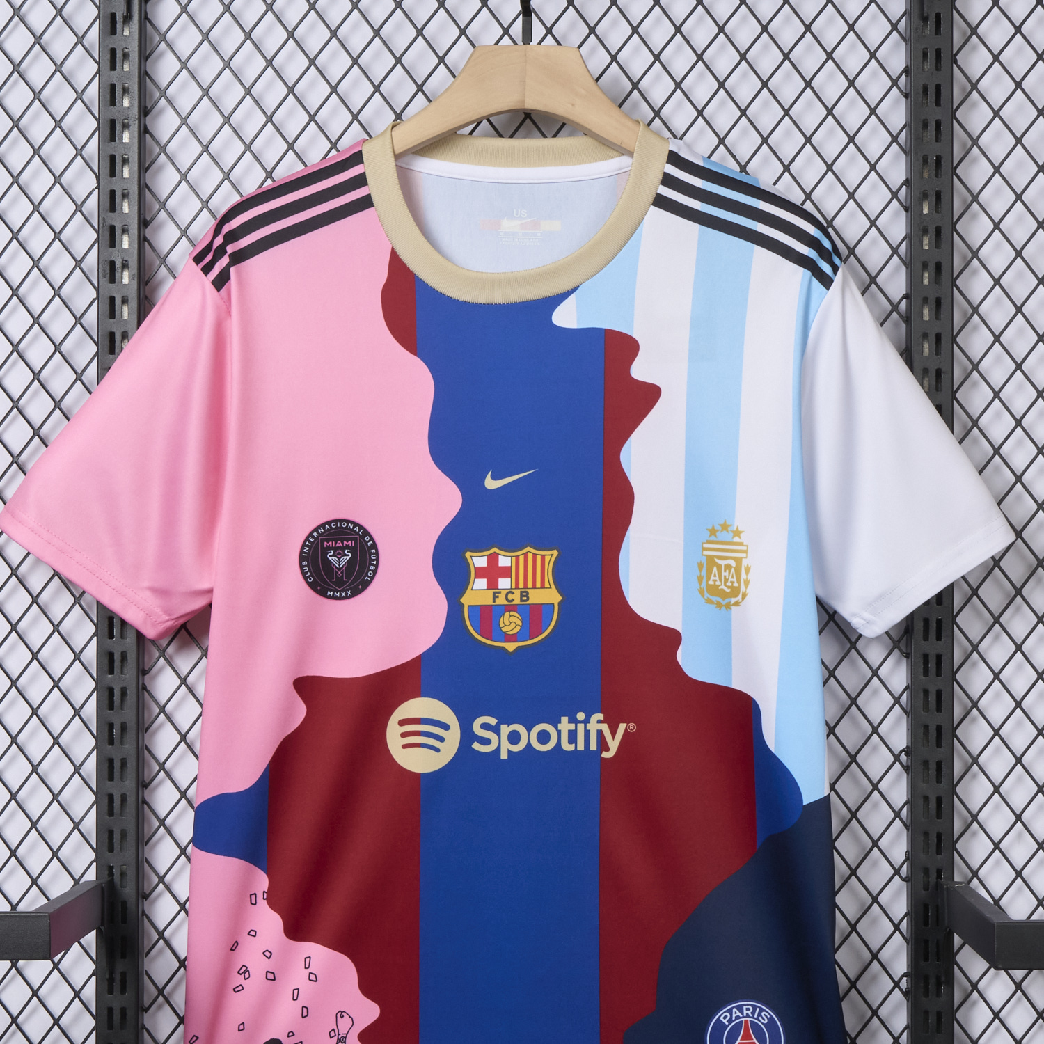 AlphaJersey-Messi Career Commemorative Jersey - Fans Version - Barcelona Argentina Paris Saint-Germain PSG INT M.A.M