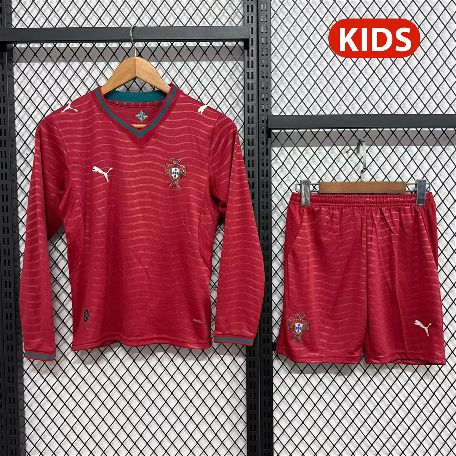 AlphaJersey-Portugal 2026 Home Long Sleeves Kids Kit