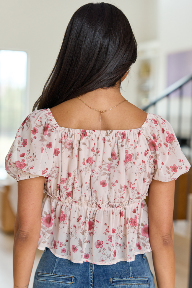 Gabby Ditsy Floral Babydoll Top | Elegant Women's Fashion by coolavocek