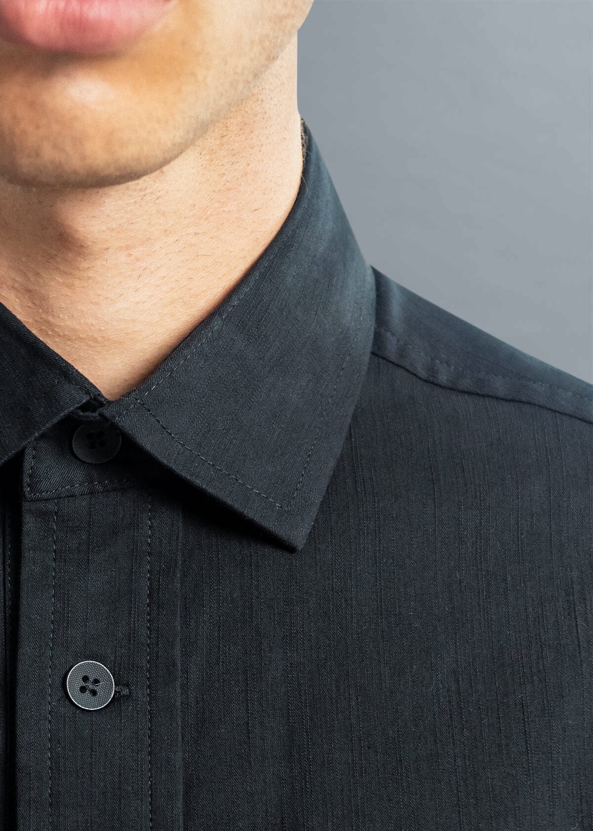 Black Ring Spun Shirt | Modern Menswear by yycbvcnbmmnbm